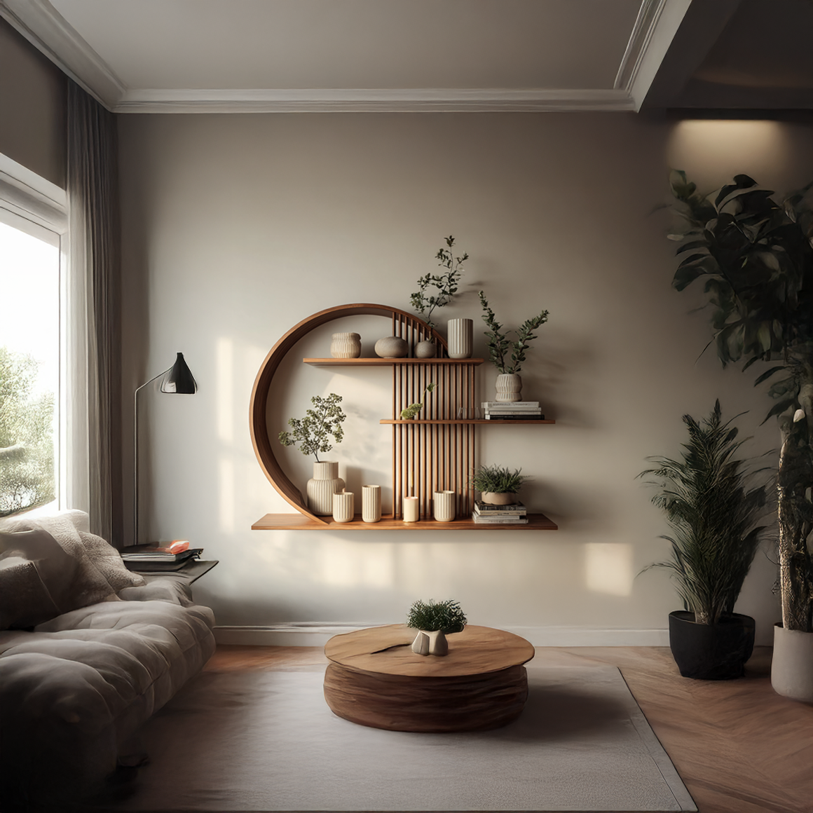 Modern Zen Wall Decor Shelf Living Room And Harmony Room