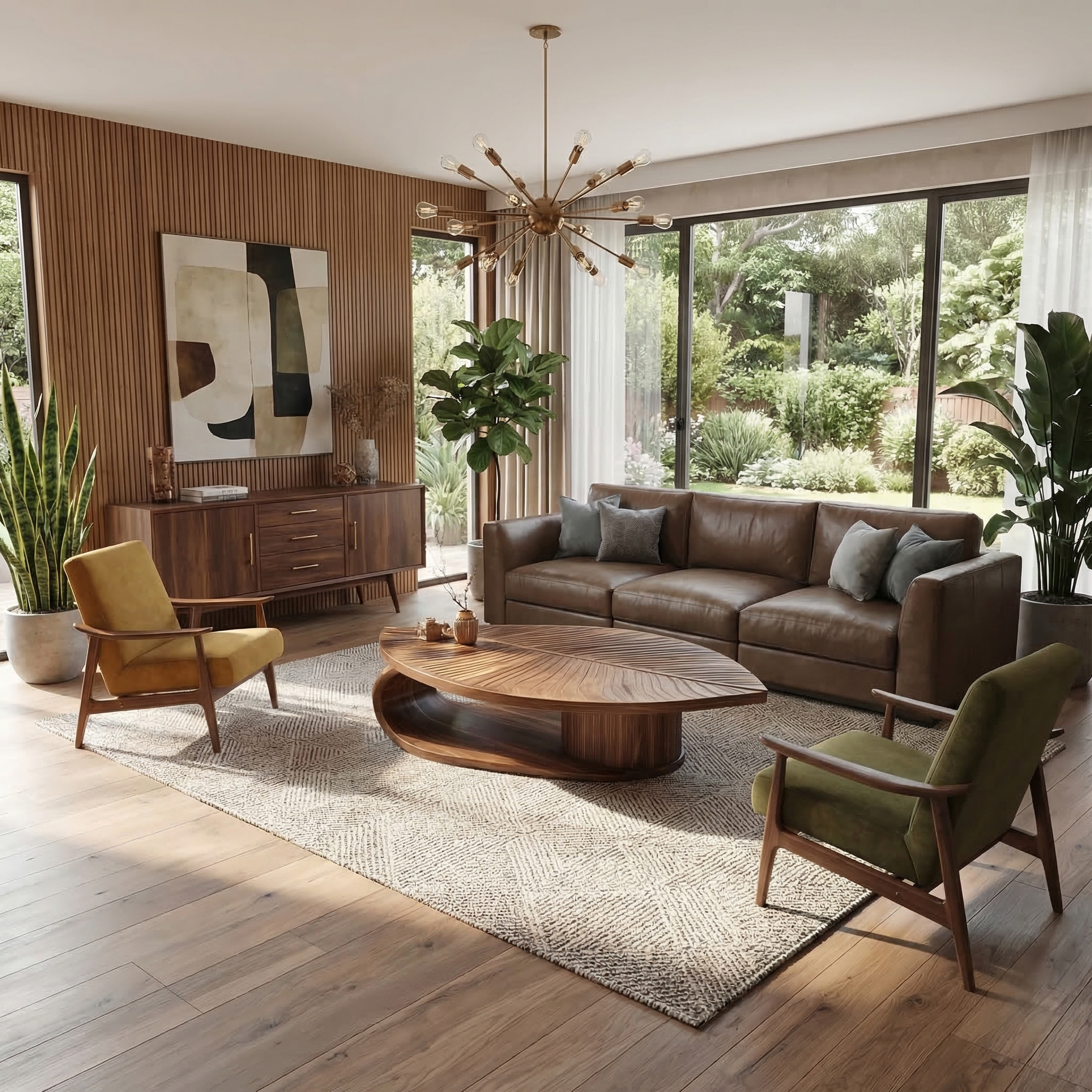 Scandinavian Solid Wood Coffee Table For Living Room