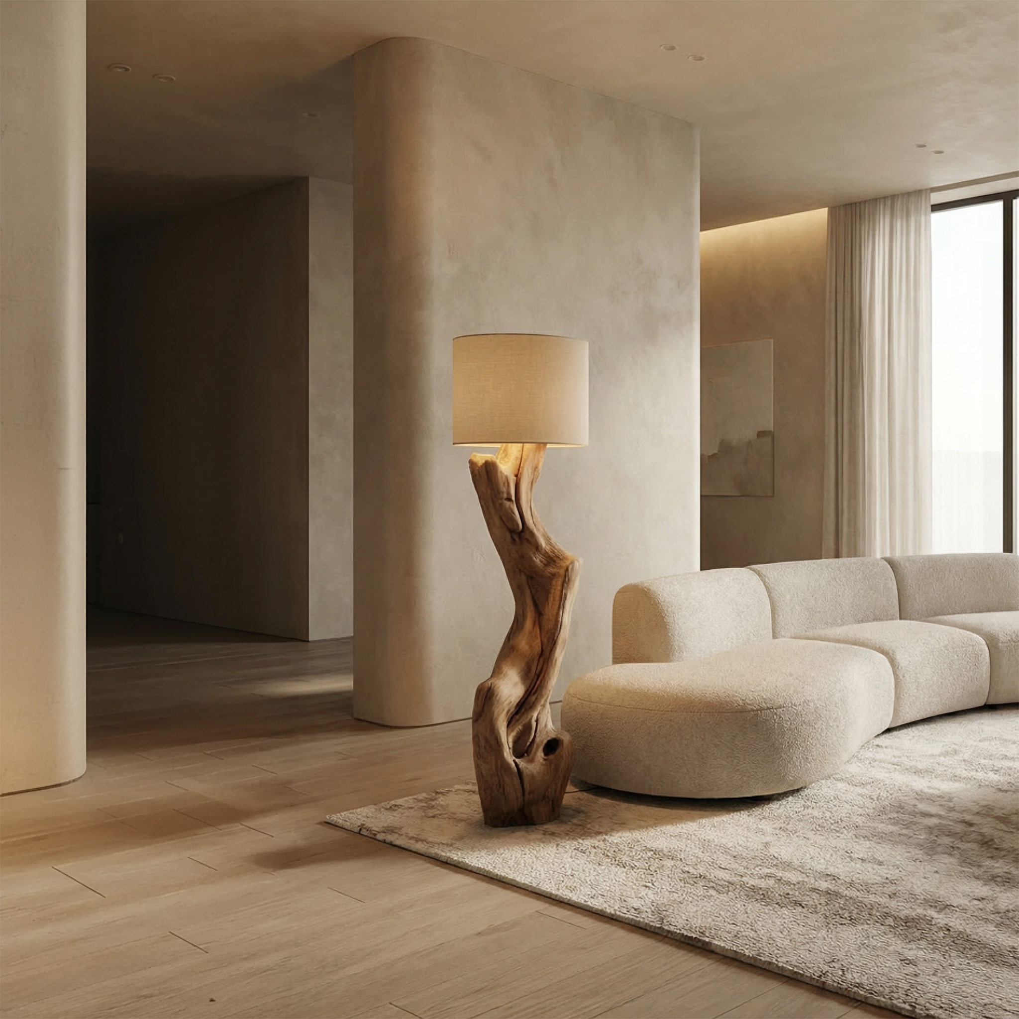Sculptural Tree Floor Lamp For Living Room And Corner