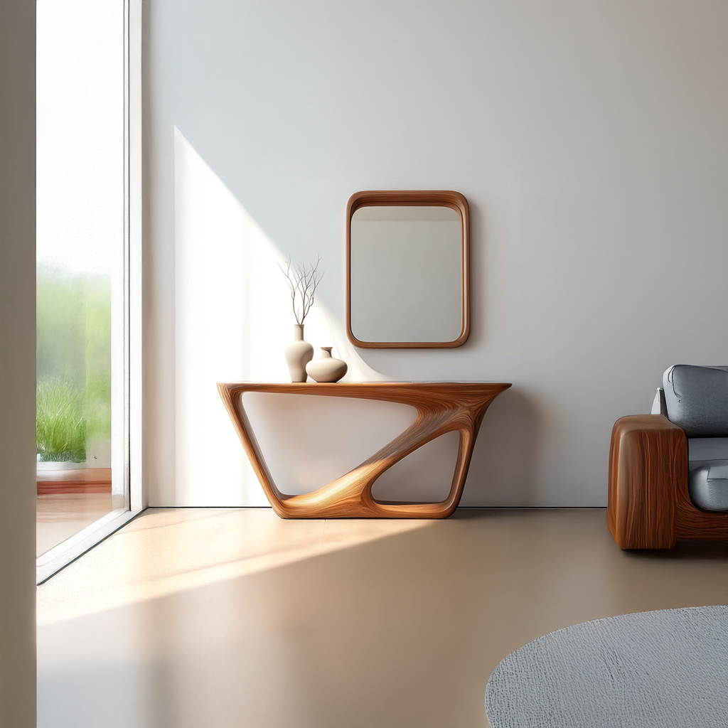 Mid Century Console Table Living Room Or Entryway