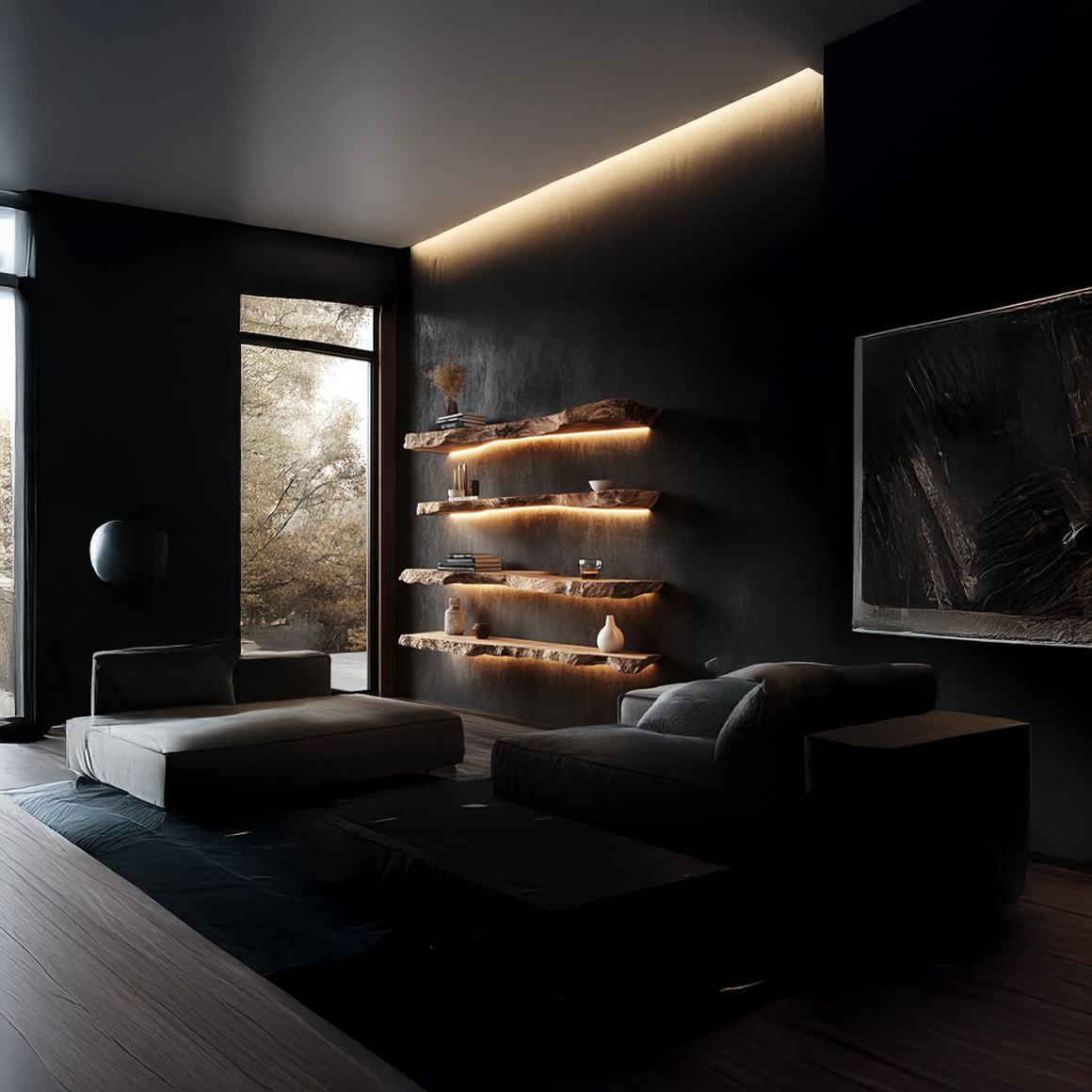 Rustic Floating Bookshelf Living Room Or Bedroom
