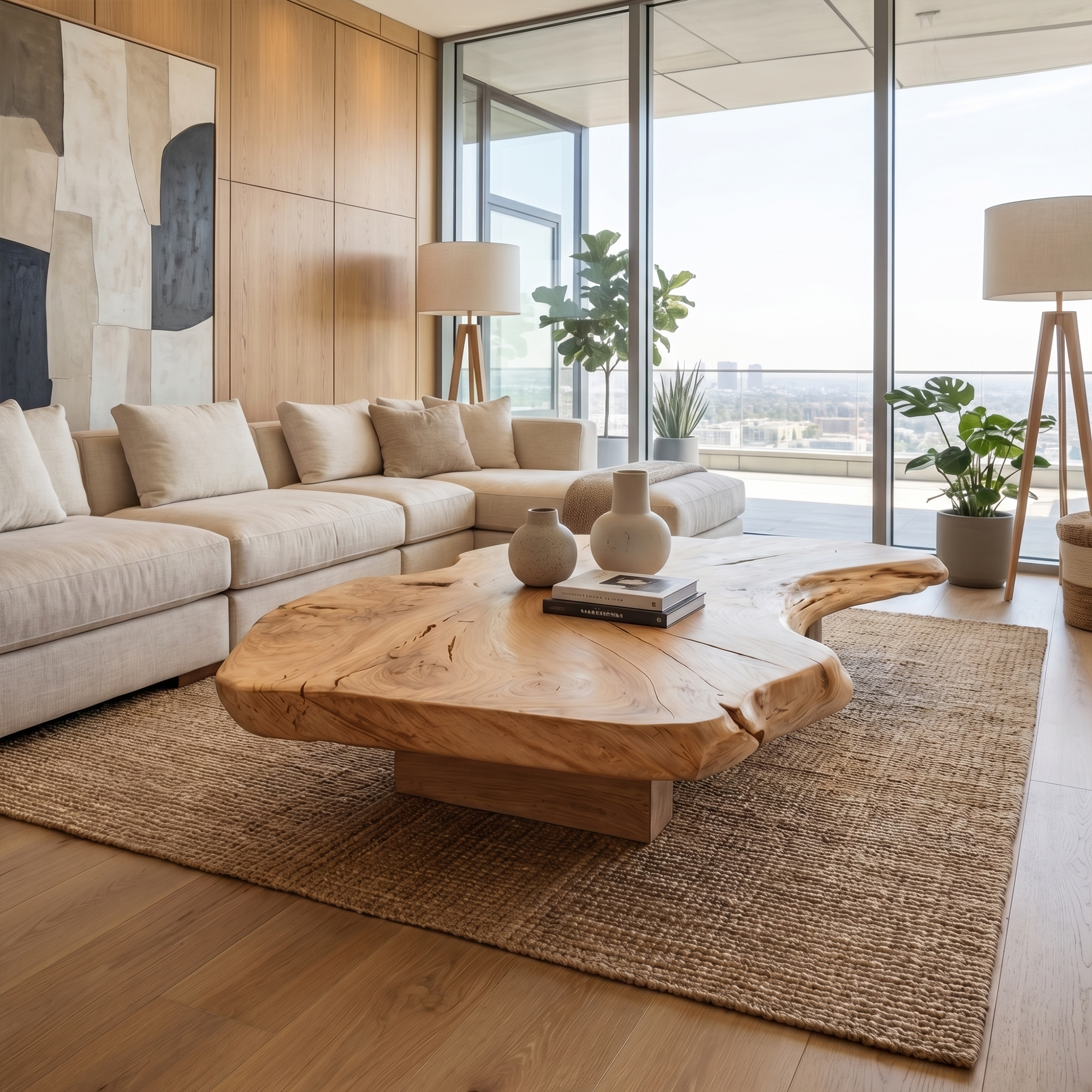 Rustic Organic Coffee Table Living Room Or Family Room