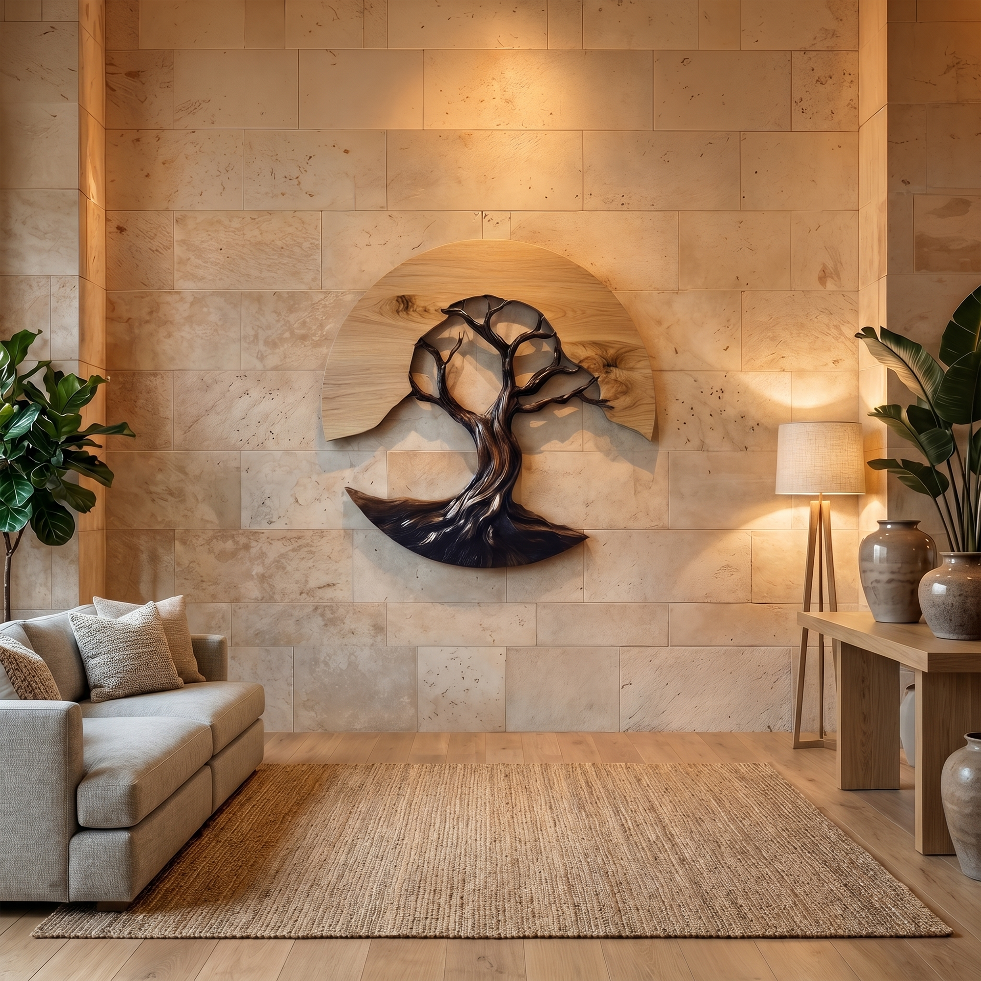 Contemporary Tree Wall Sculpture For Living Room