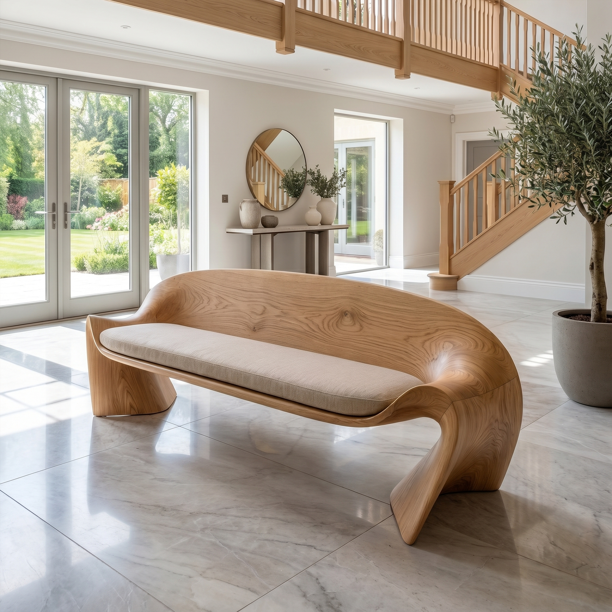 Rustic Sofa Nature Inspired Sculpture For Living Room