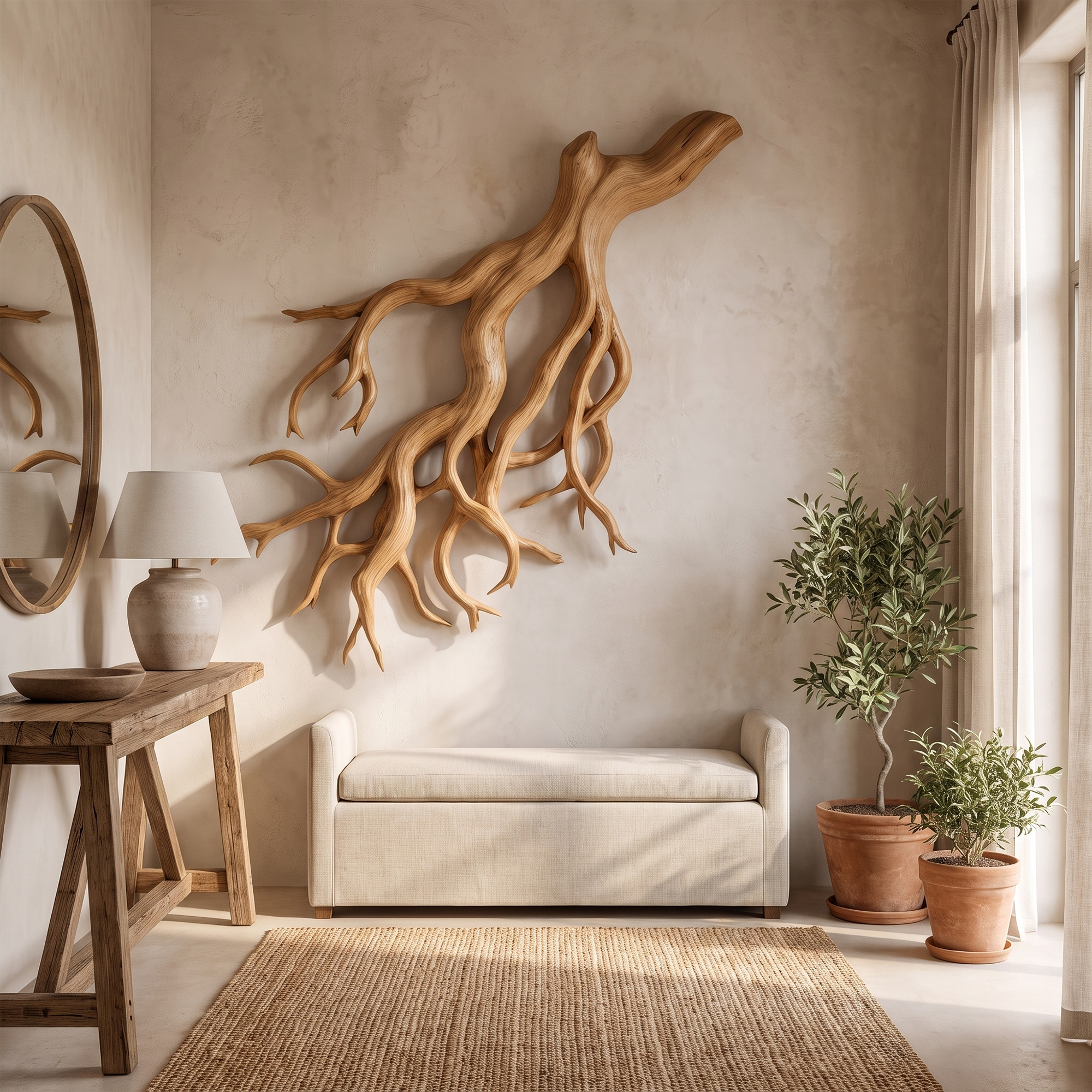 Rustic Tree Root Wall Art Living Room And Lounge