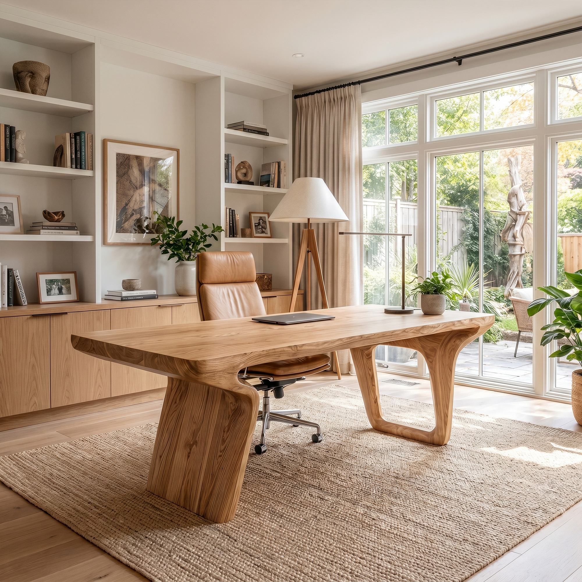 Organic Modern Desk For Home Office And Creative Workspace