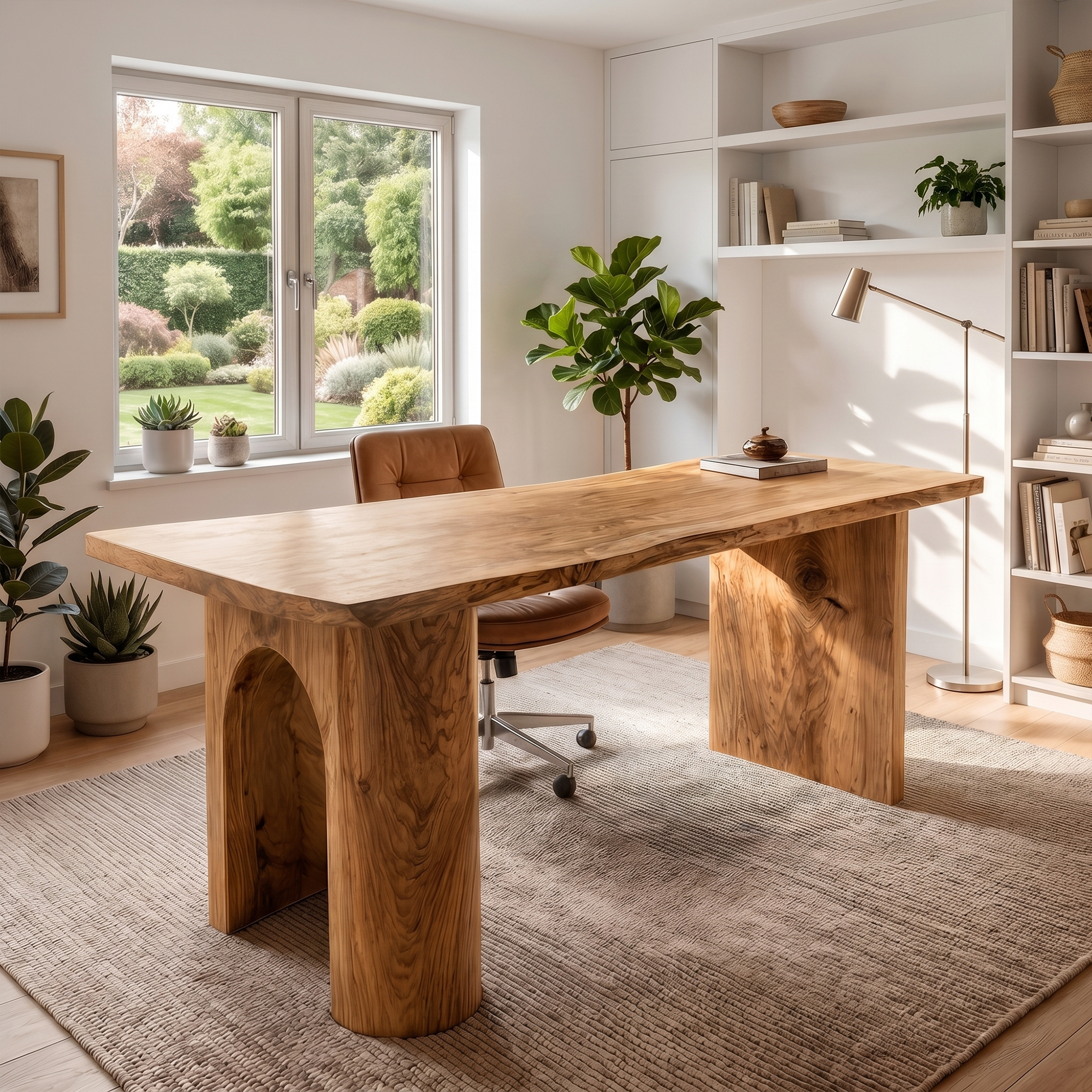 Handcrafted Executive Desk For Home Office And Professional Workspace