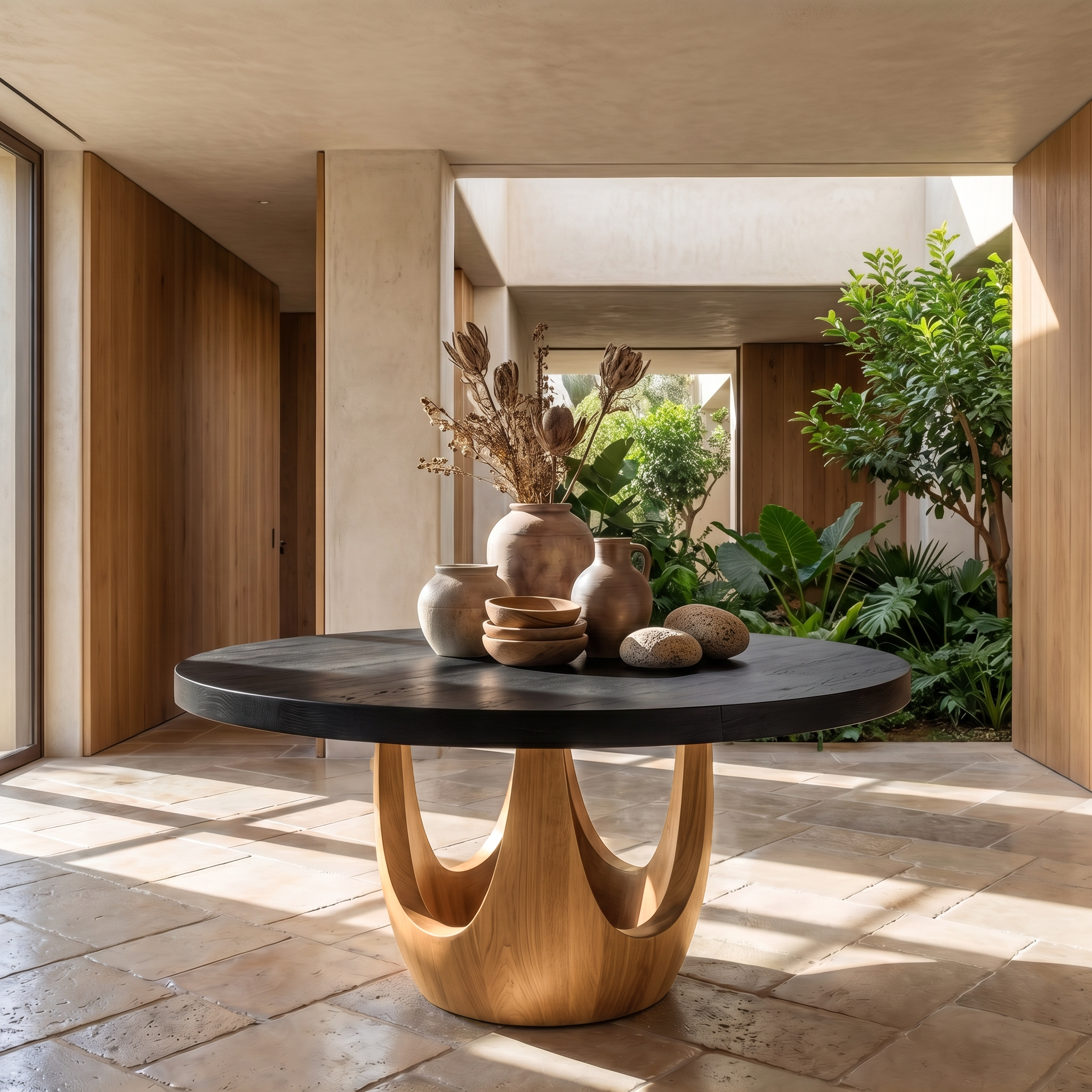 Modern Luxury Round Foyer Table For Entryway And Lobby