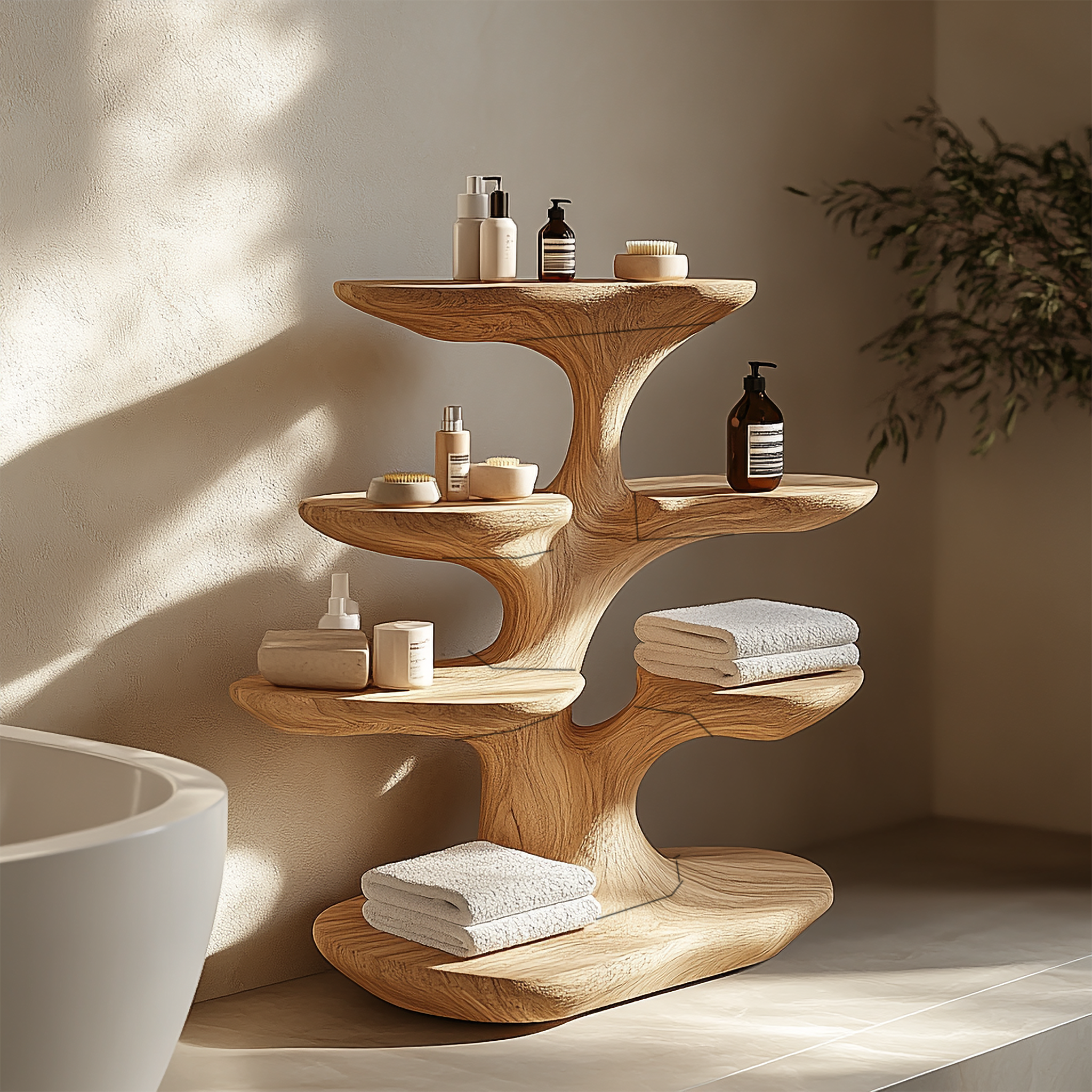 Bathroom Vanity Shelf With Multi Level Organizer Storage For Bathroom
