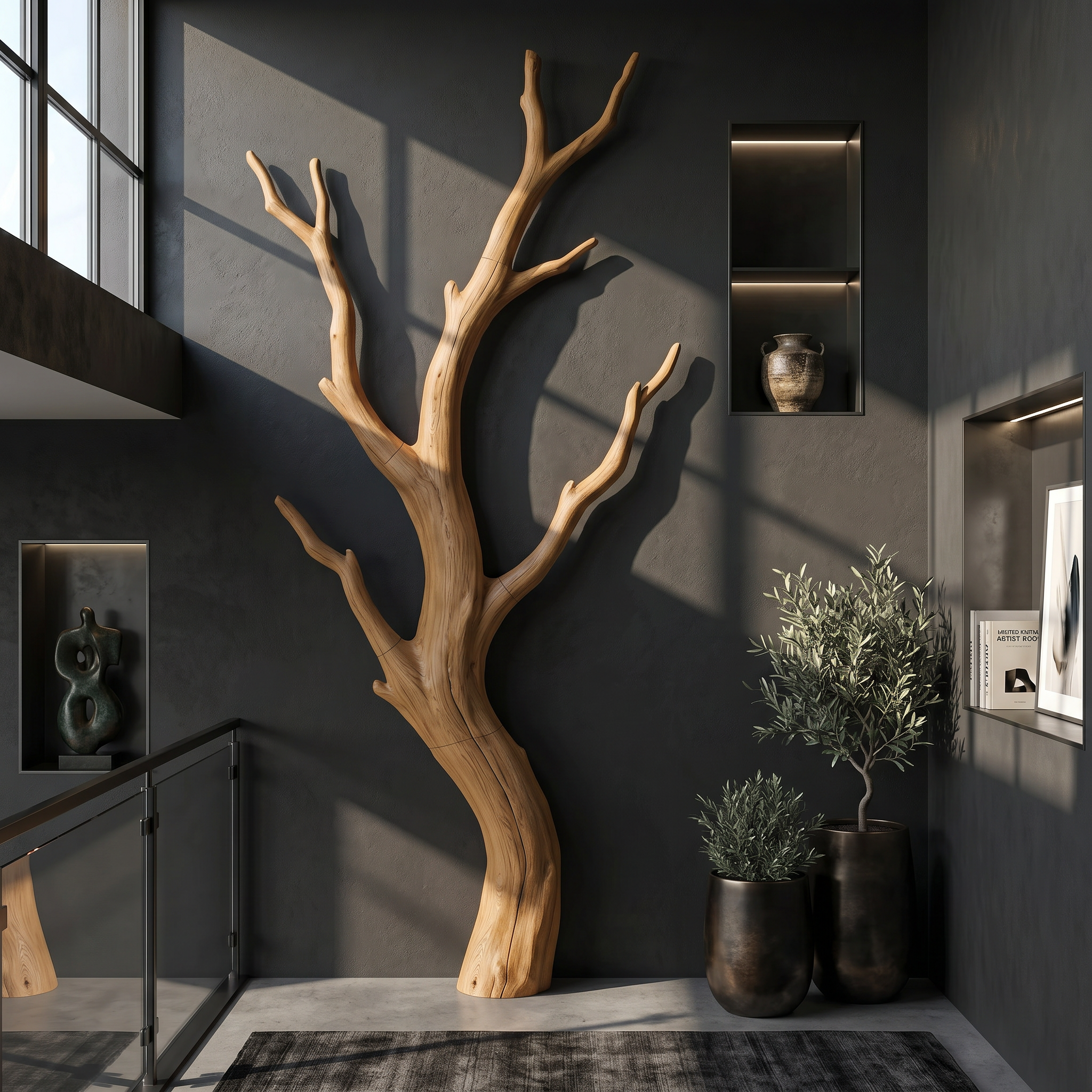 Organic Modern Branch Wall Art For Living Room