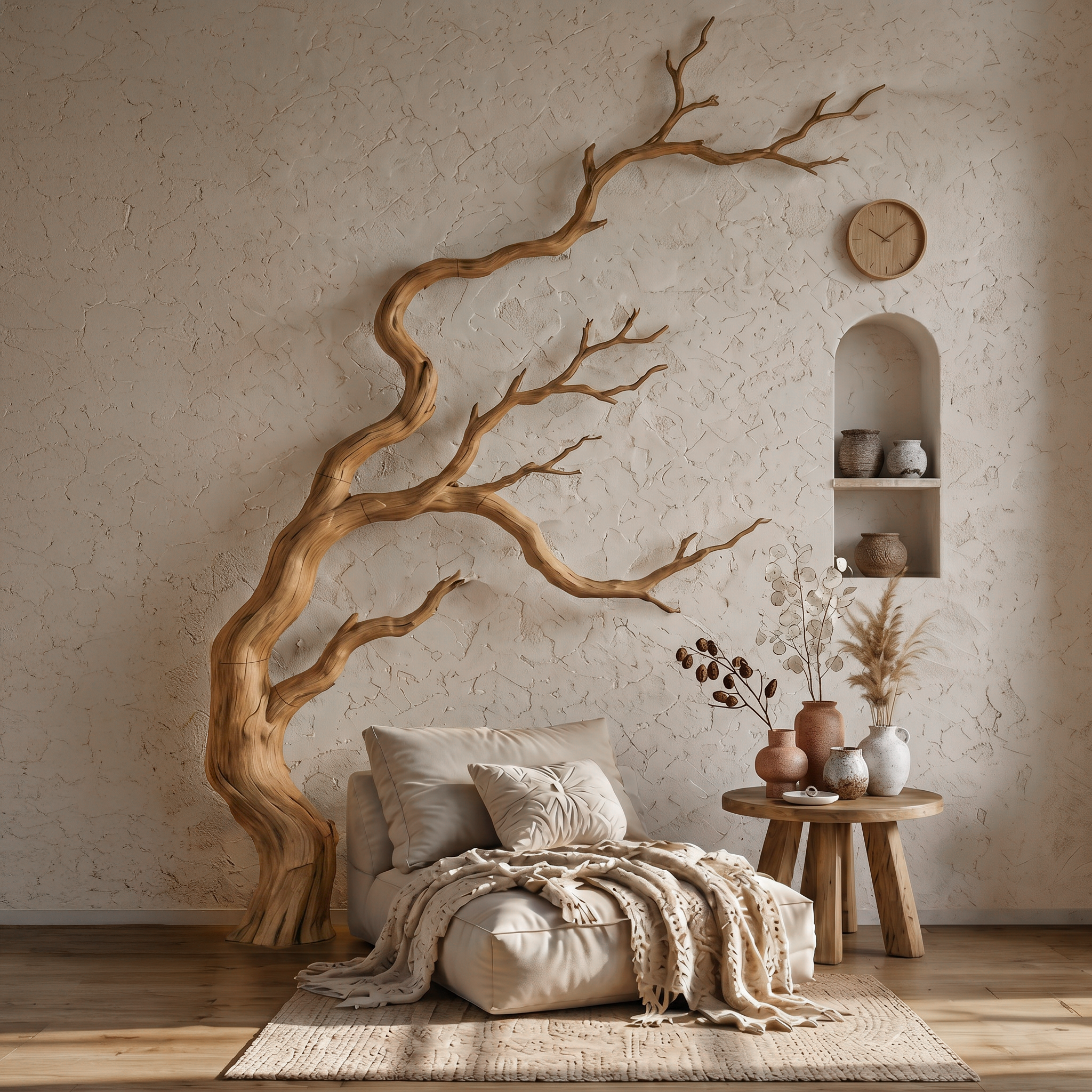 Contemporary Wall Decor Tree Branch Sculpture For Bedroom