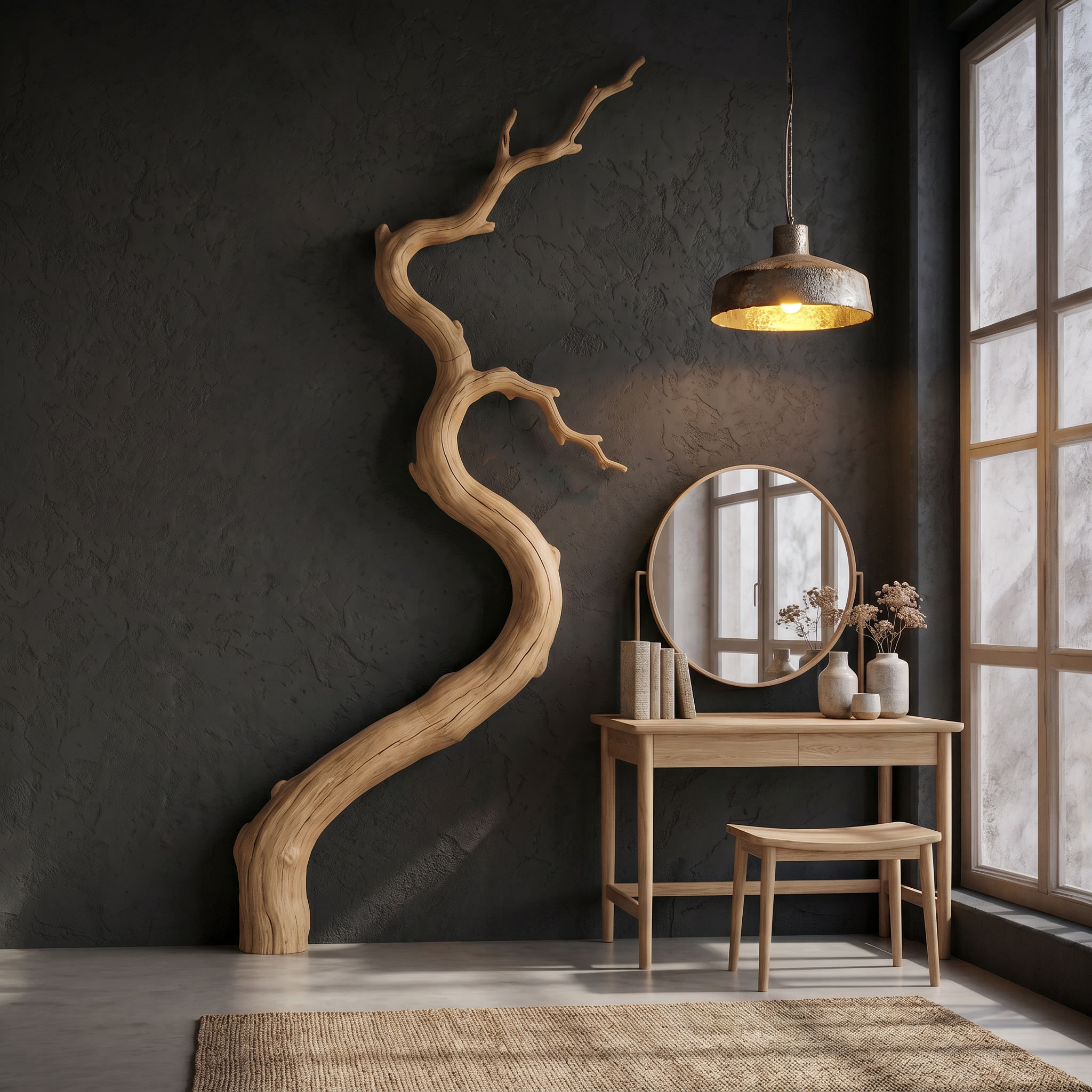 Nature Inspired Wall Decor Tree Branch Form For Entryway