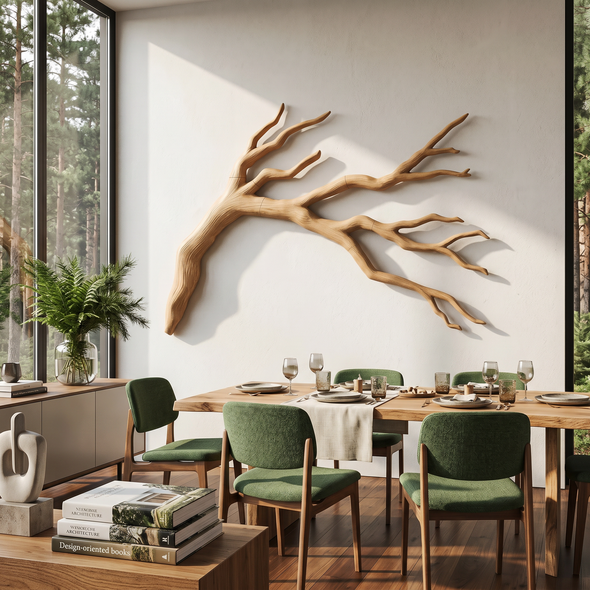 Rustic Wall Decor Natural Branch Sculpture For Living Room