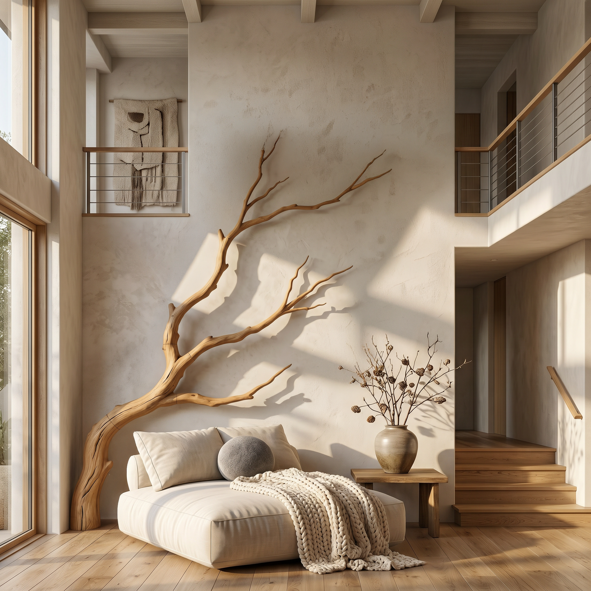 Artisan Wall Decor Handcrafted Tree Branch Sculpture For Living Room