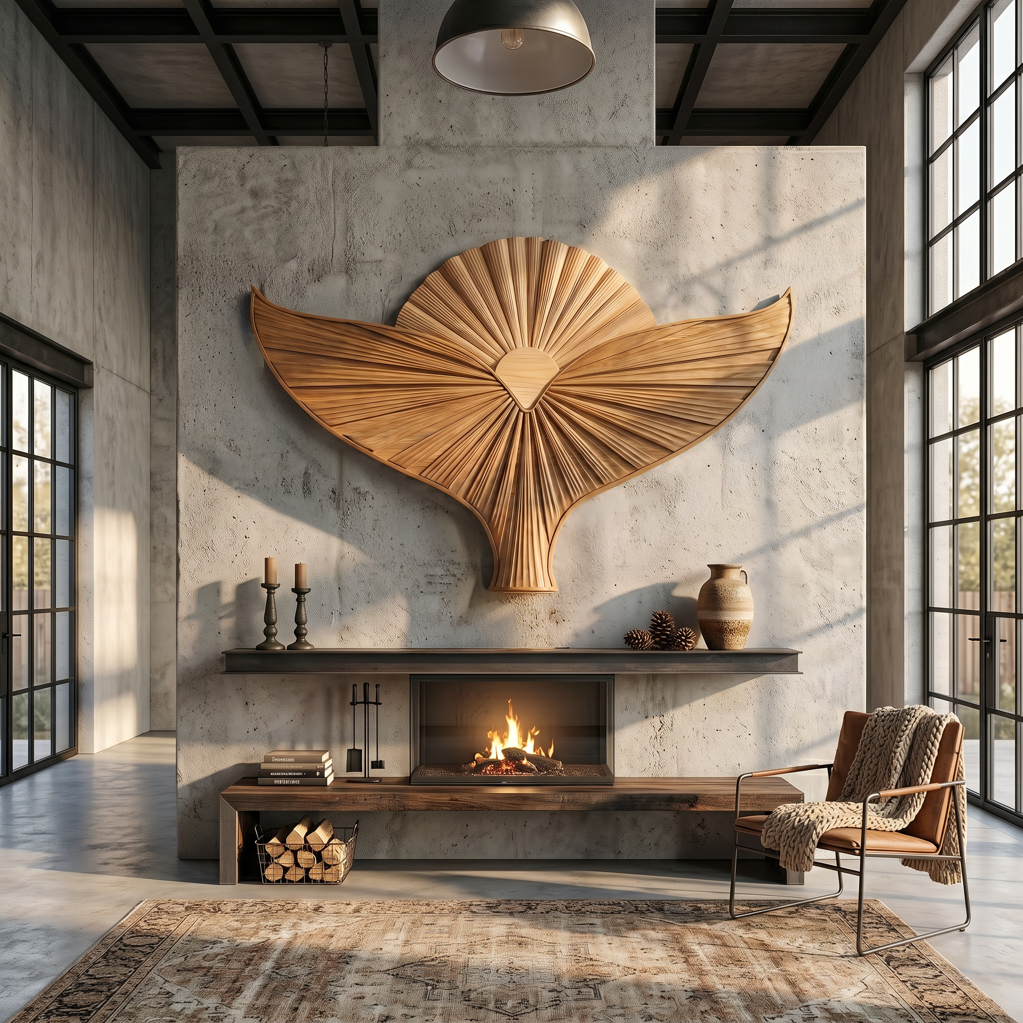 Organic Sculpture Bird Wall For Living Room And Entryway