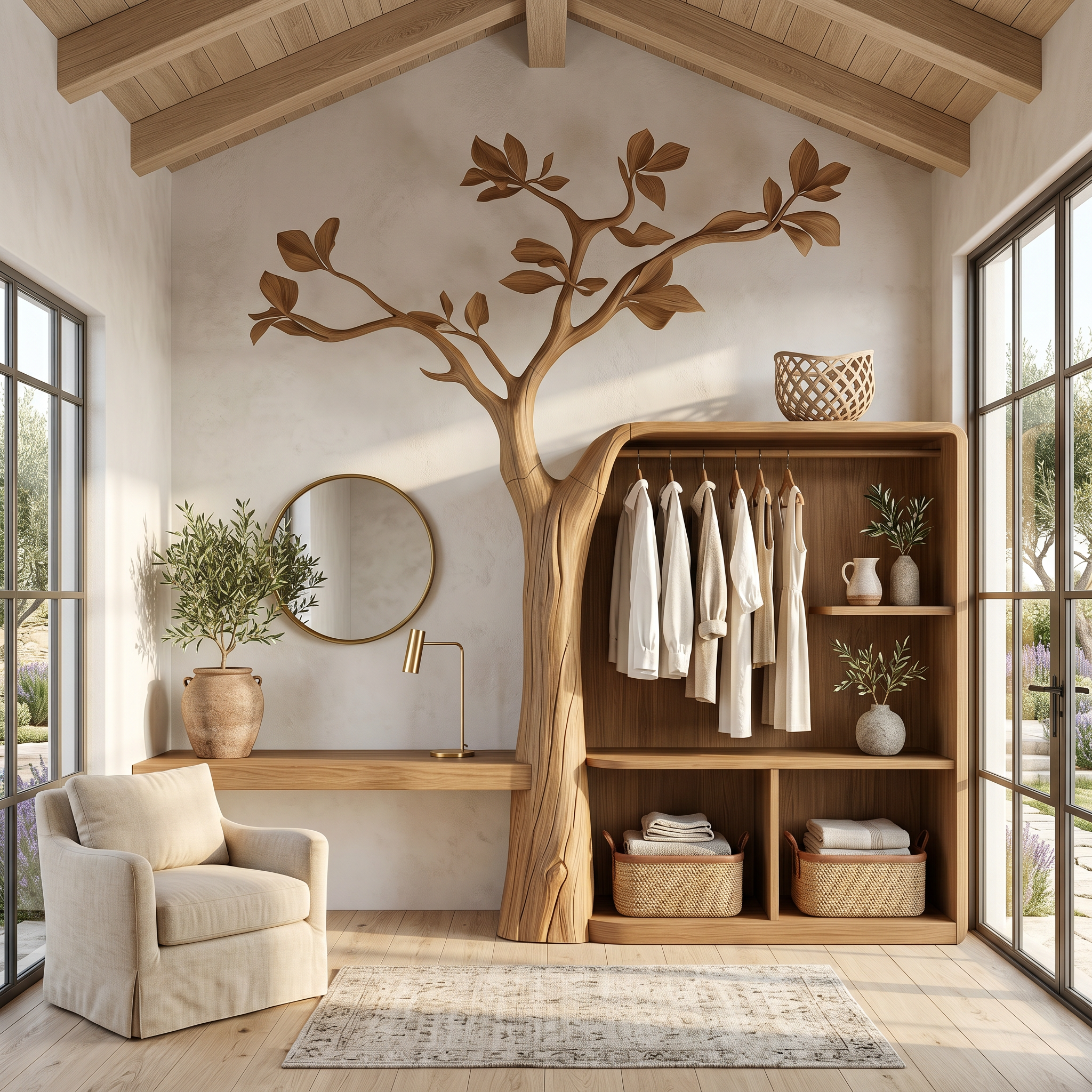 Organic Modern Hanging Clothes Rack Tree Coat Rack Bedroom And Dressing Room