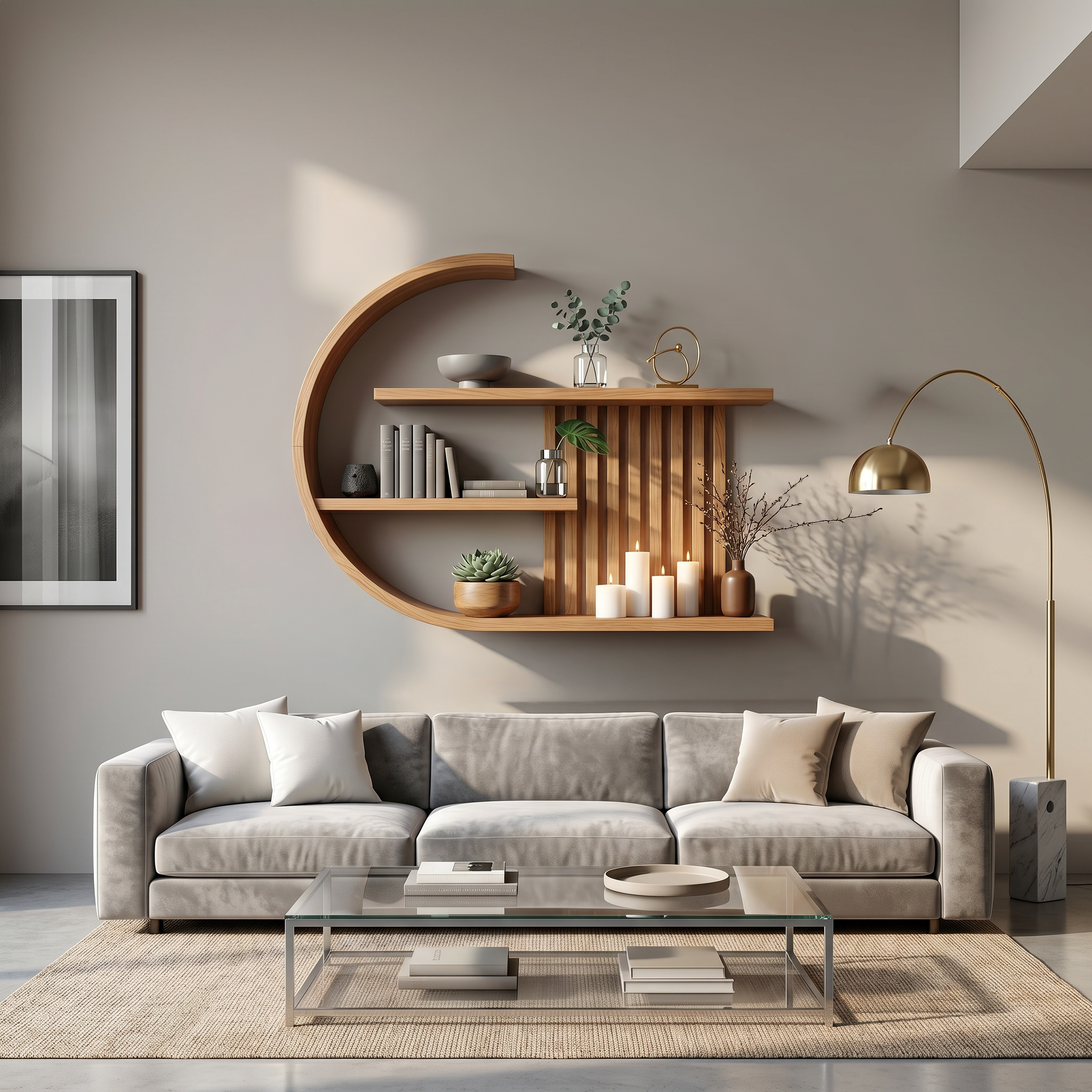 Japandi  Wall Decor Shelf Living Room And Lounge