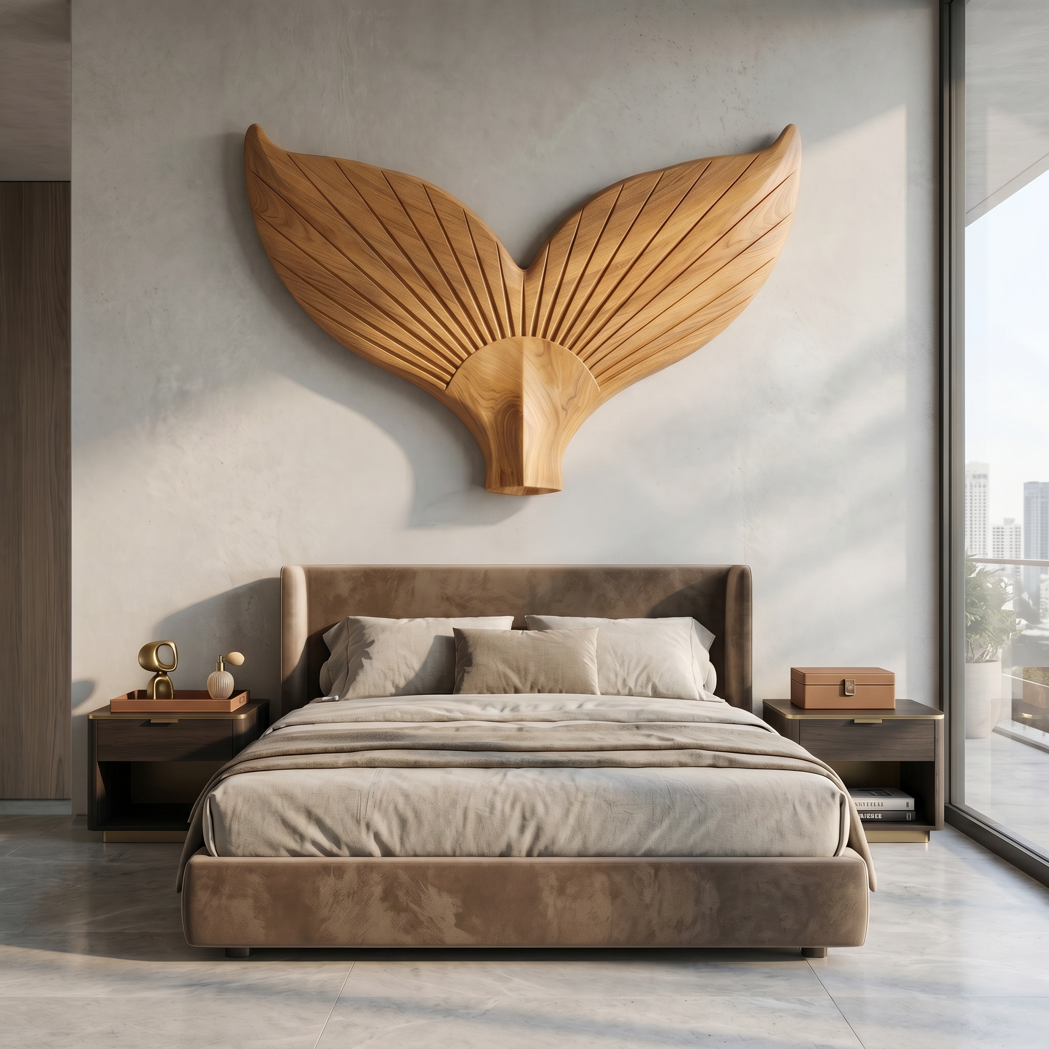 Angel Wings Wooden Wall Sculpture For Living Room And Entryway