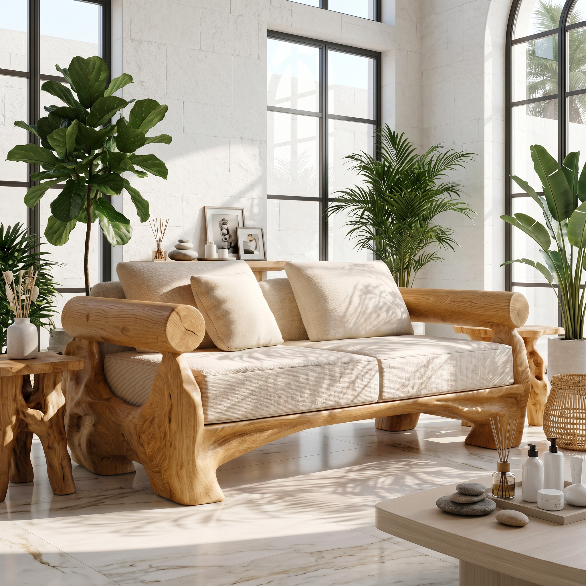 Sculptural Sofa Frame For Living Room