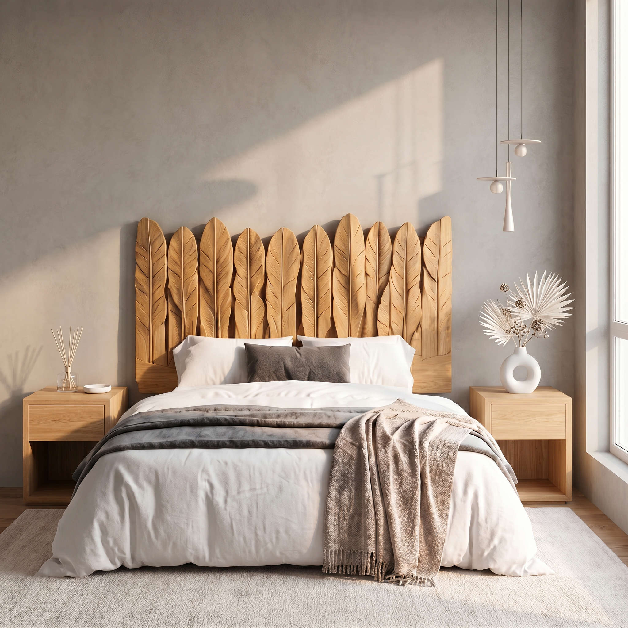 Rustic Live Edge Headboard Wooden Bed Headboard For Bedroom