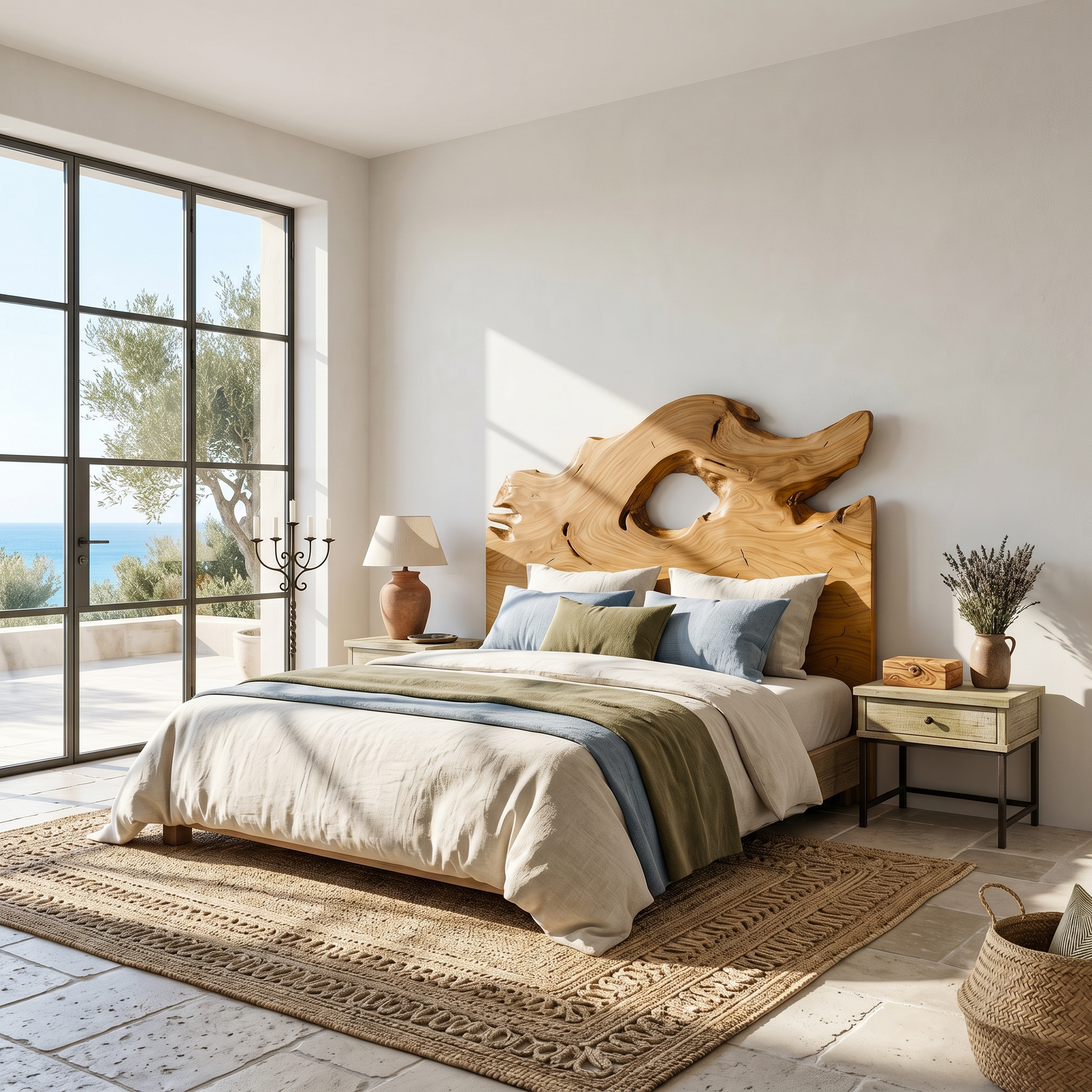Organic Driftwood Headboard Wooden Bed Headboard For Bedroom