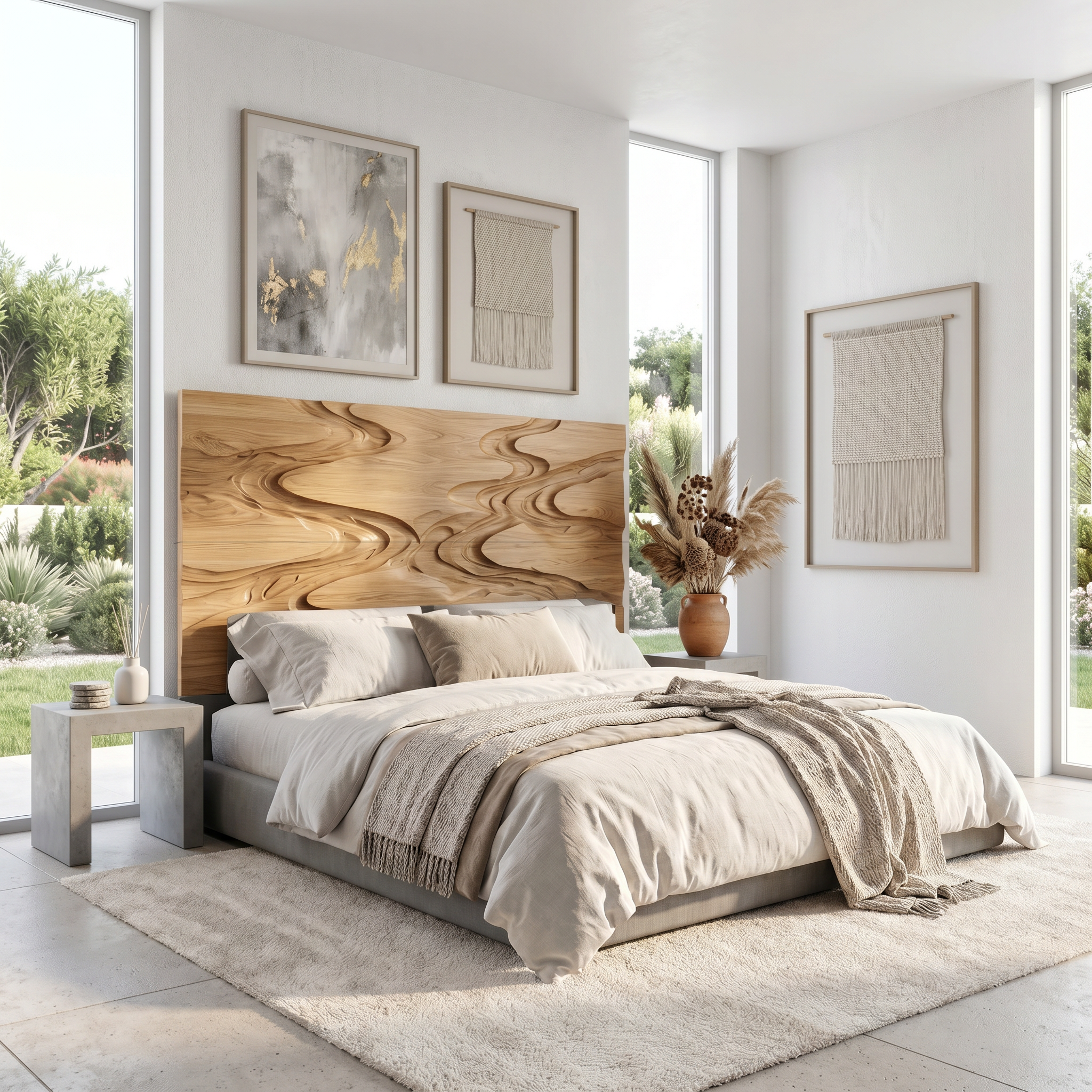 Rustic Live Edge Headboard Wooden Bed Headboard For Bedroom
