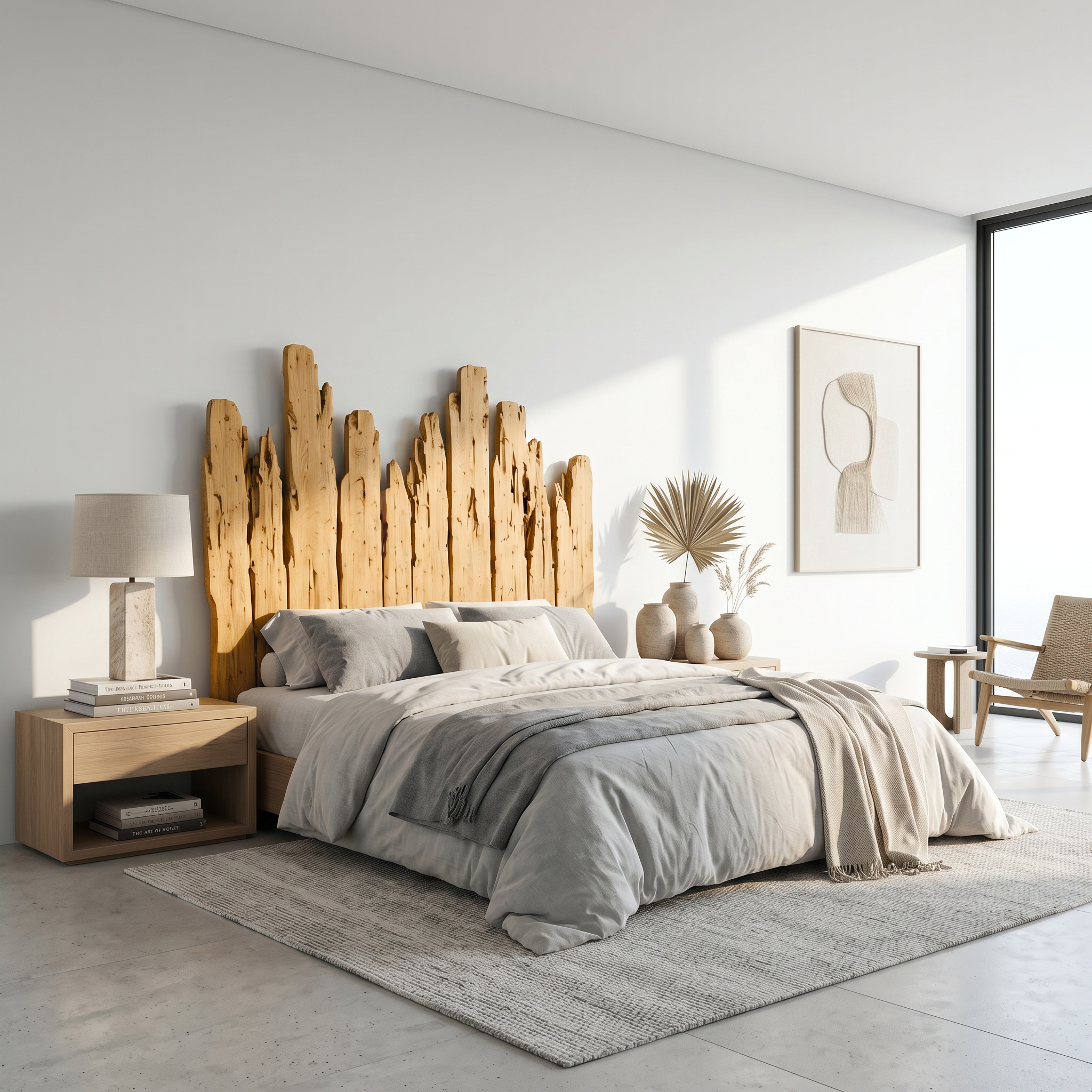 Rustic Skyline Headboard Wooden Bed Headboard For Bedroom