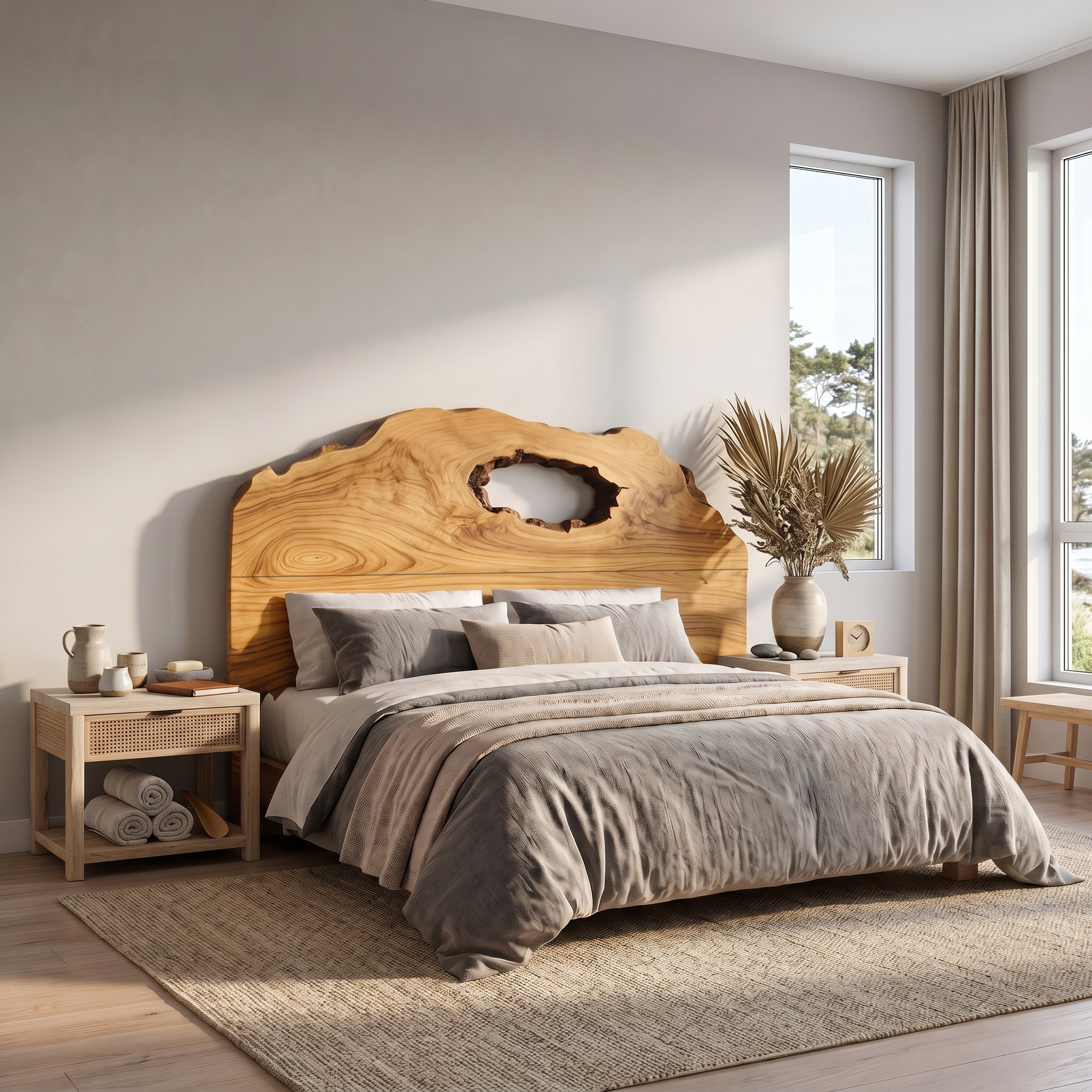 Organic Headboard Wooden Bed Headboard For Bedroom