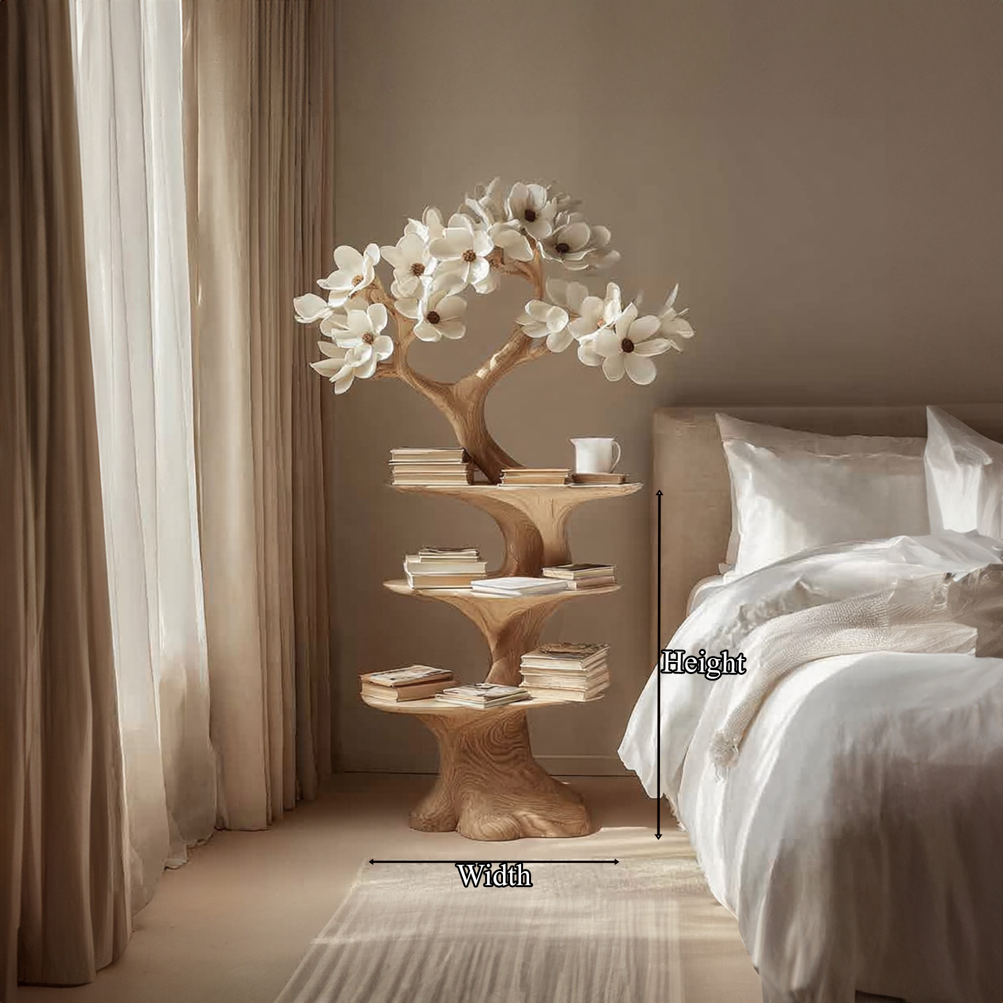 Rustic Tree Nightstands Bedroom