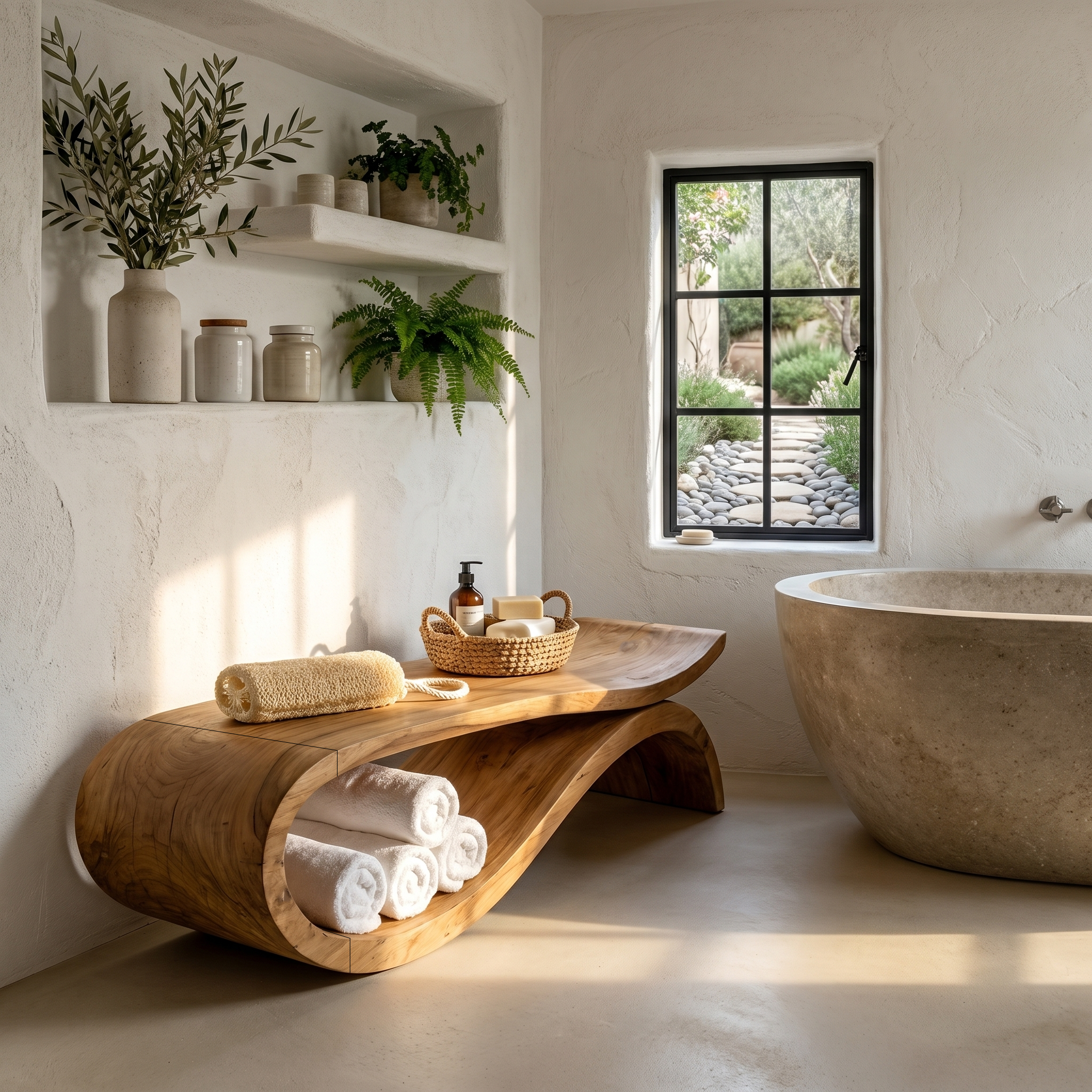 Modern Shower Bench For Bathroom