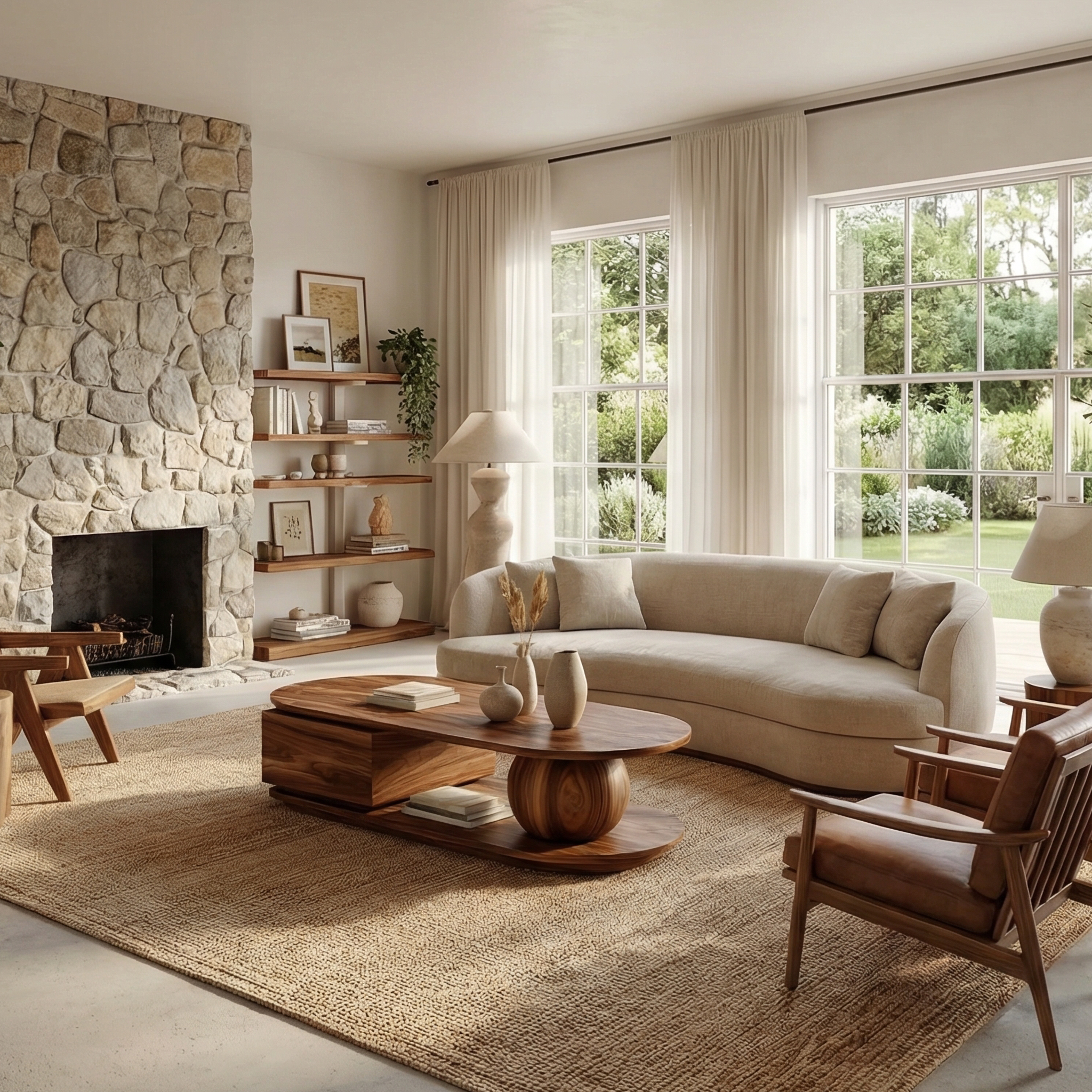 Rustic Coffee Table Solid Wood For Living Room
