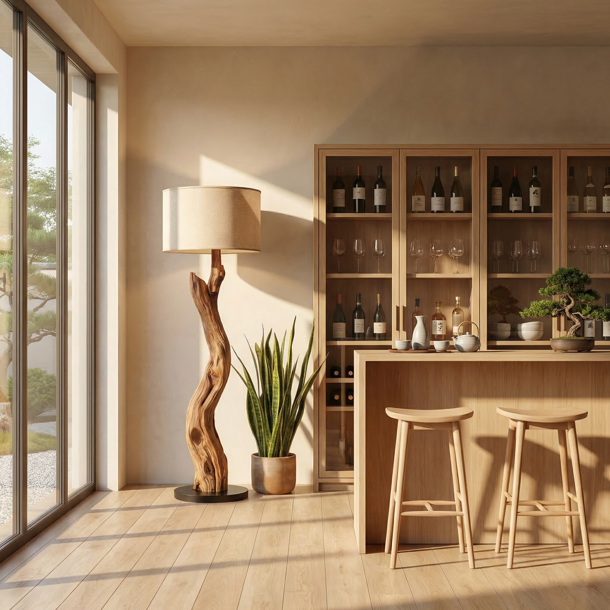 Organic Modern Standing Lamp For Bedroom And Living Room