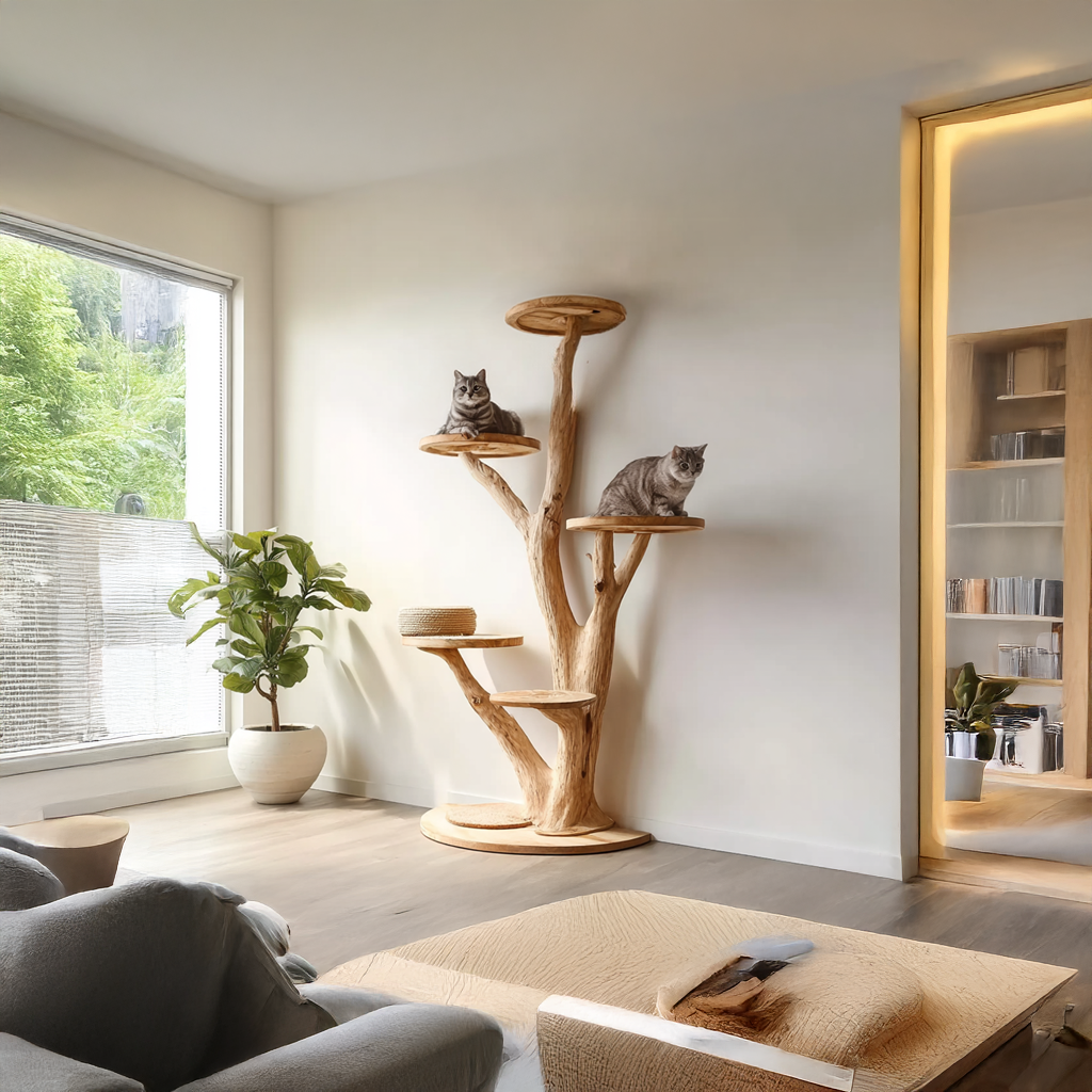 Rustic Tree Cat Tower Living Bedroom