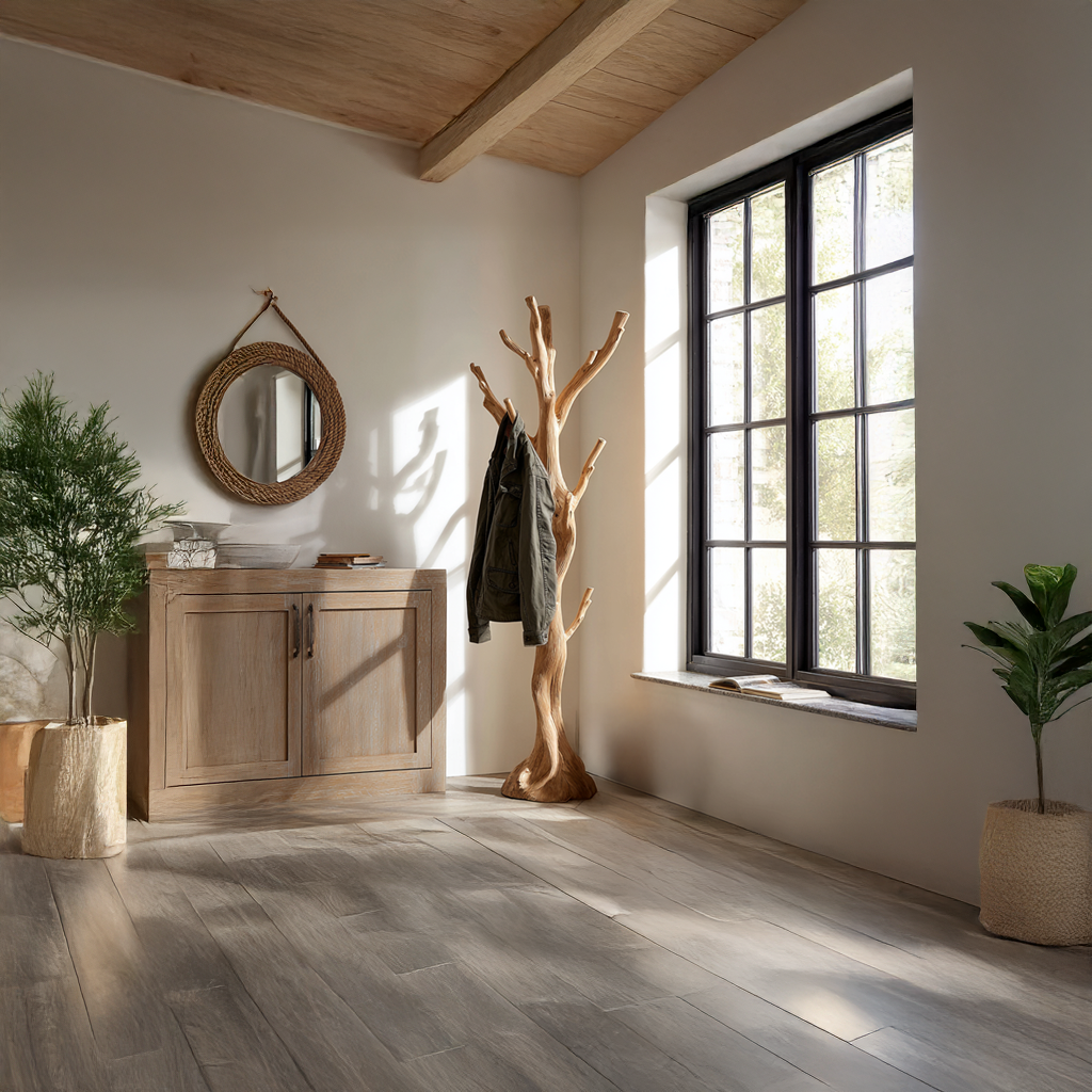 Rustic Tree Coat Rack Entryway Hallway