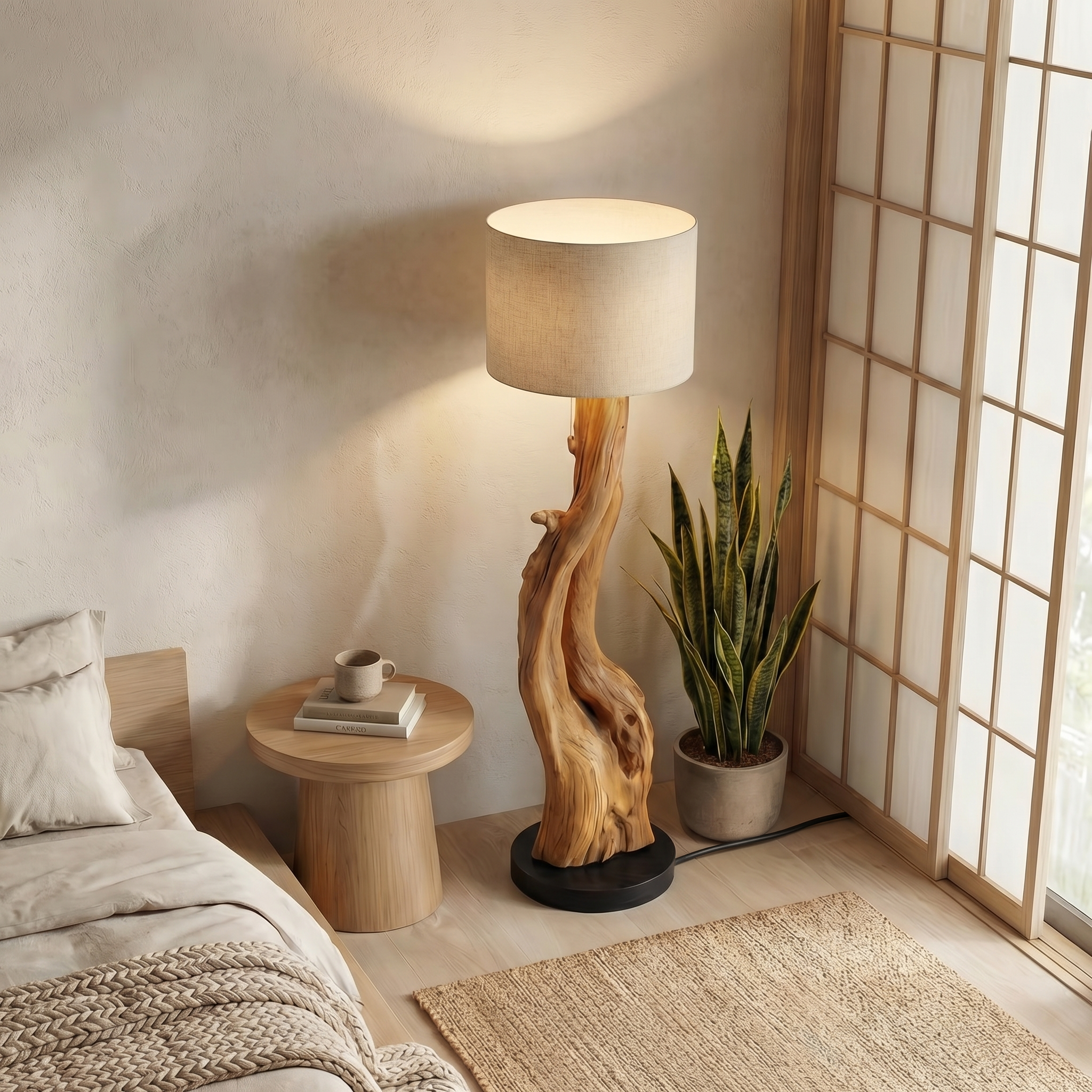 Organic Sculptural Floor Lamp For Bedroom And Living Room