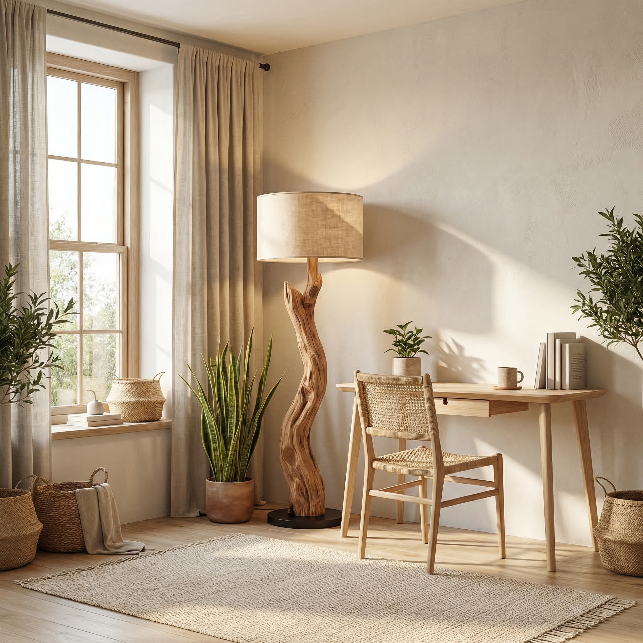Organic Modern Standing Lamp For Bedroom And Living Room