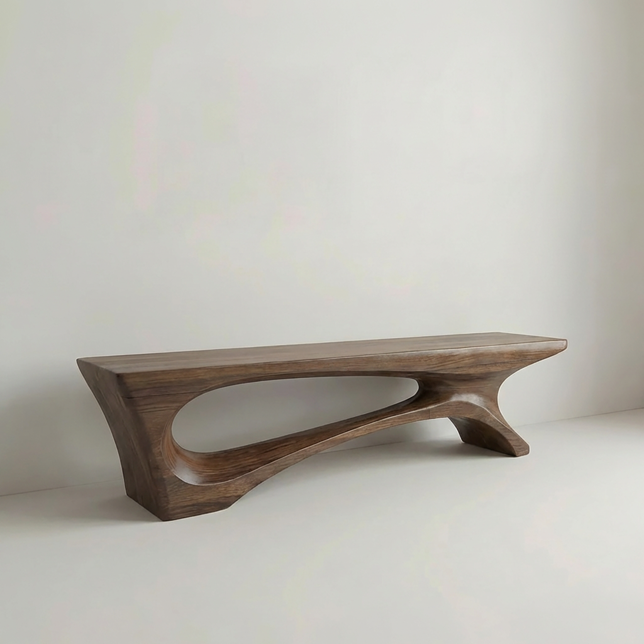 Rustic Contemporary Void Bench For Entryway And Interior