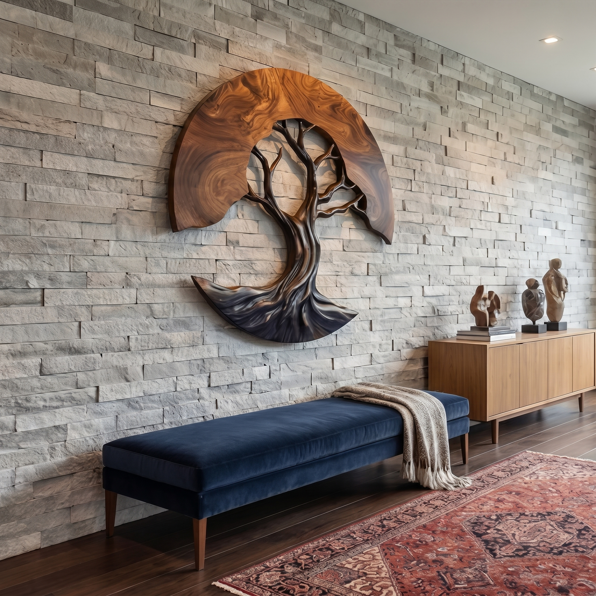 Contemporary Tree Wall Sculpture For Living Room