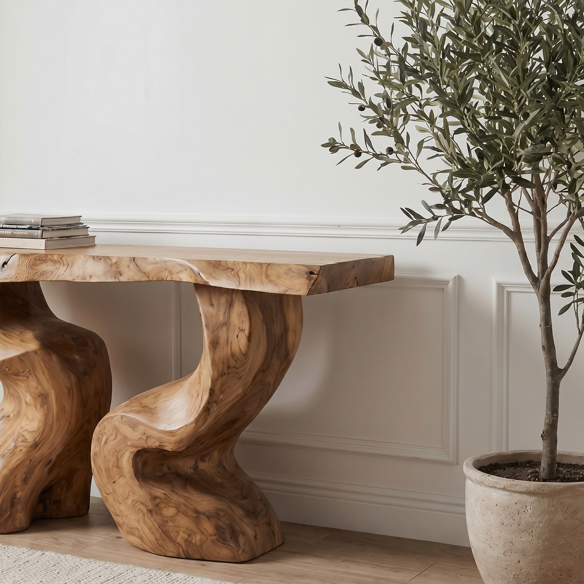 Modern Console Table Freeform Root Base For Entryway
