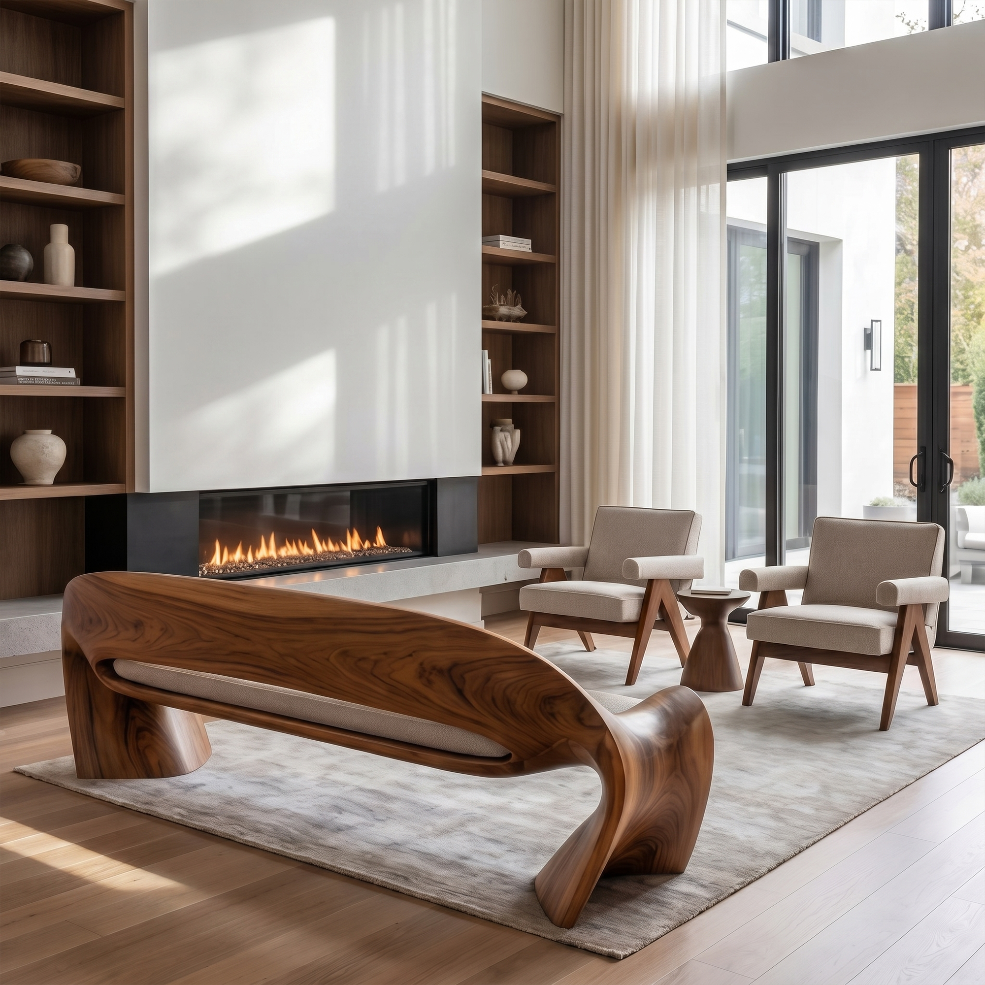 Rustic Sofa Nature Inspired Sculpture For Living Room