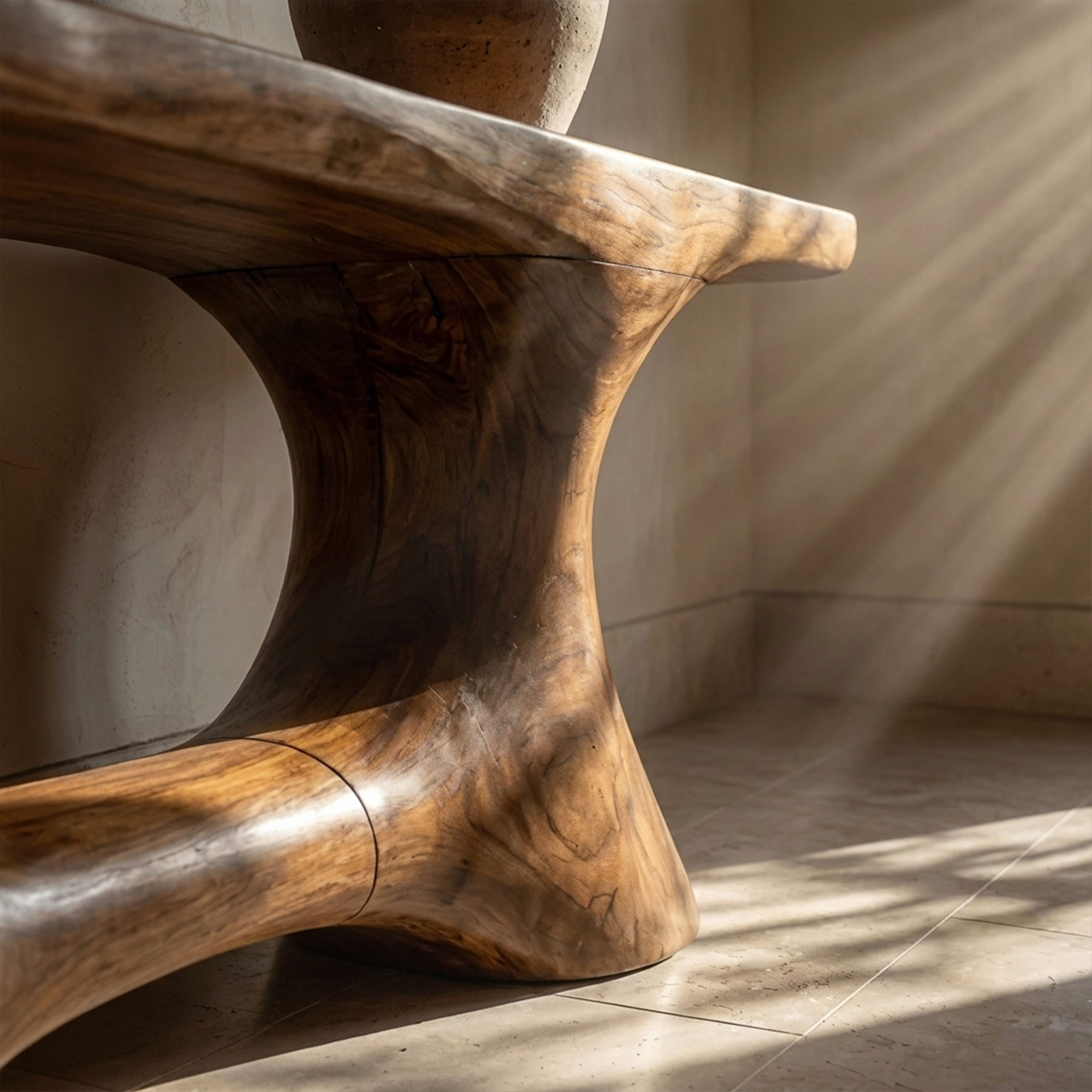 Contemporary Organic Void Base Console Table Entryway Hallway Living Room