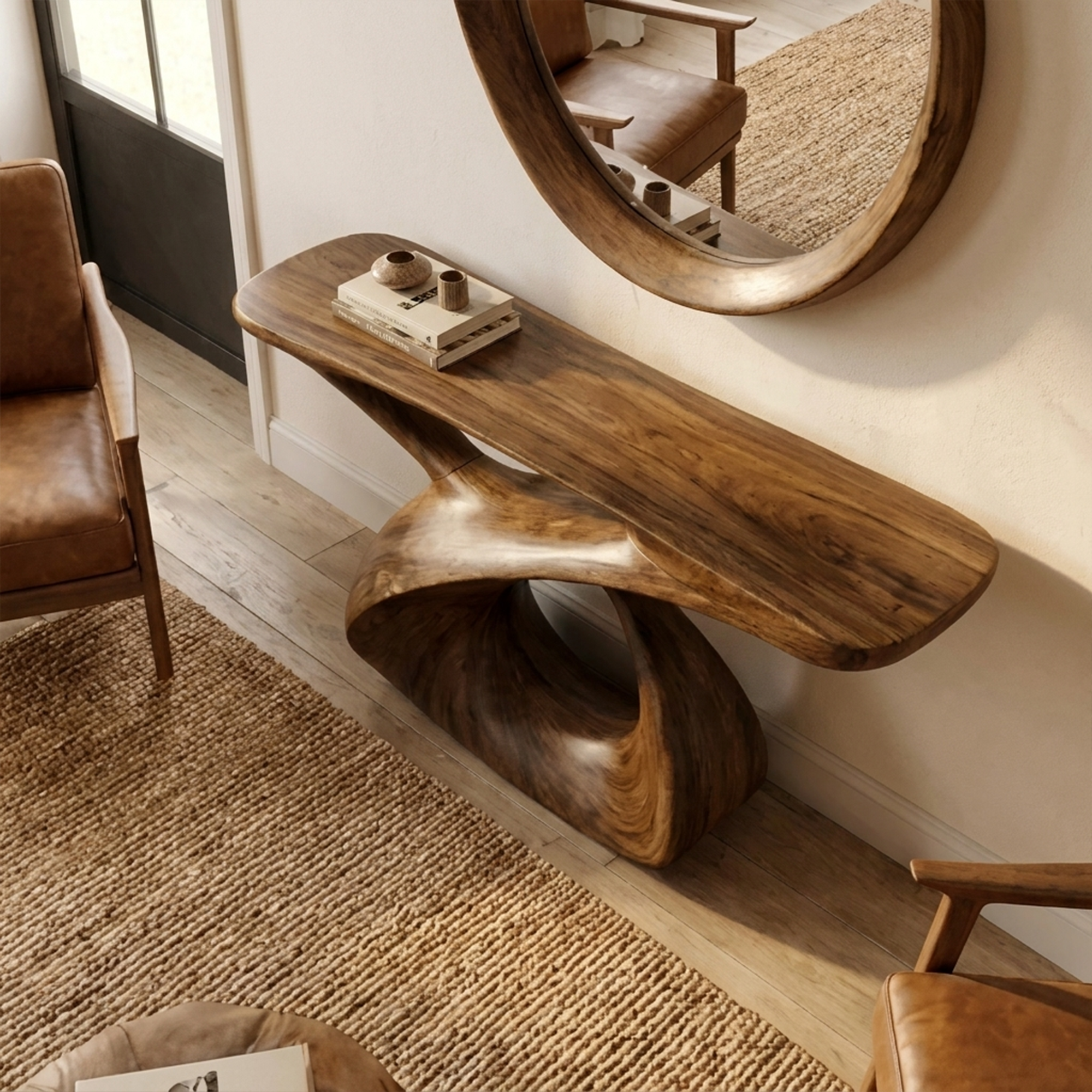 Mid Century Console Table Entryway And Hallway