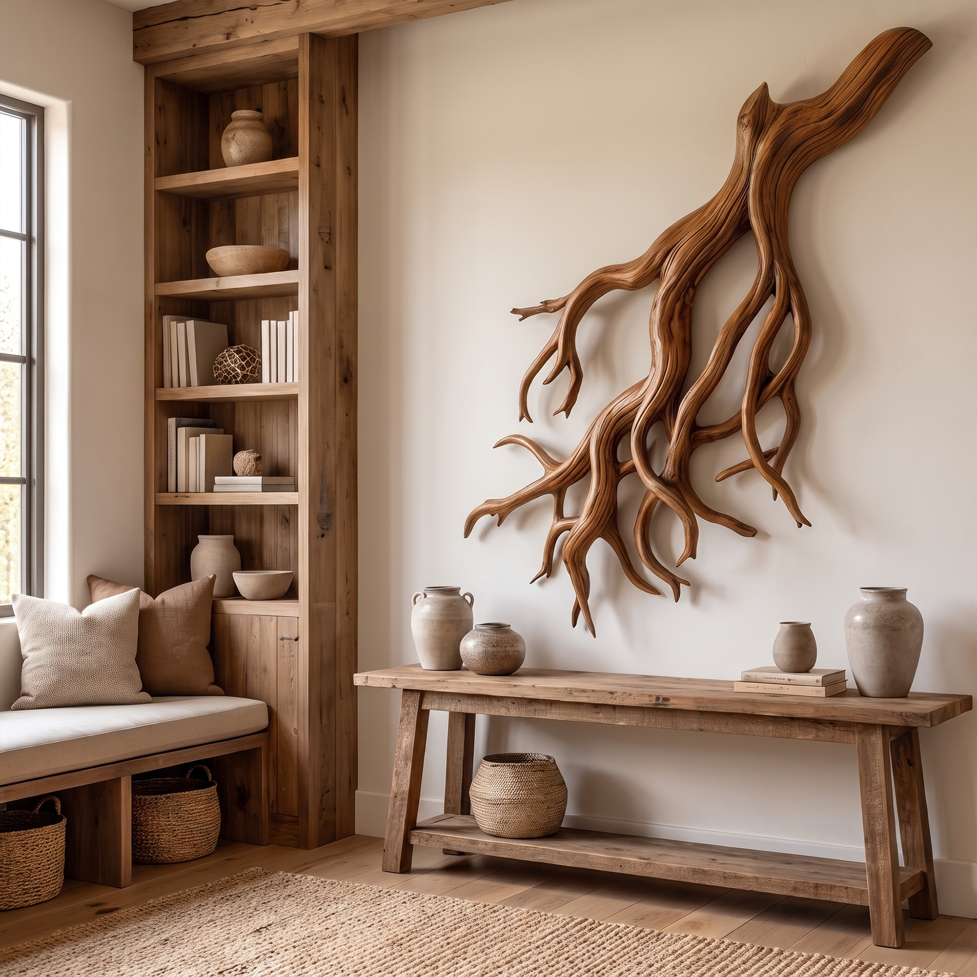 Rustic Tree Root Wall Art Living Room And Lounge
