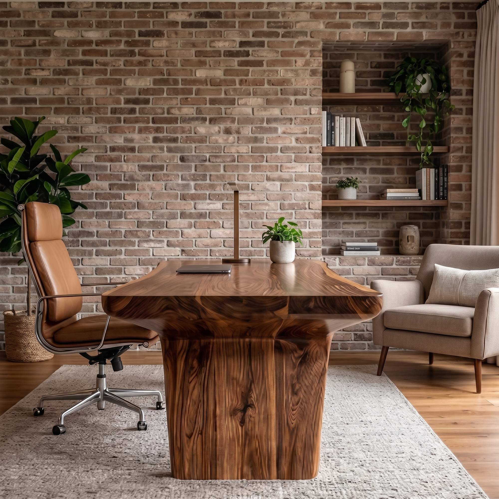 Organic Modern Desk For Home Office And Creative Workspace