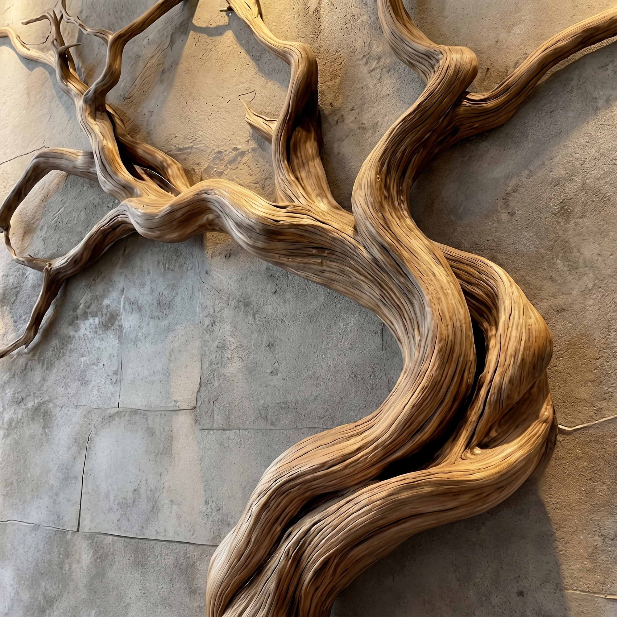 Modern Tree Branch Sculpture Wall Decor Living Room