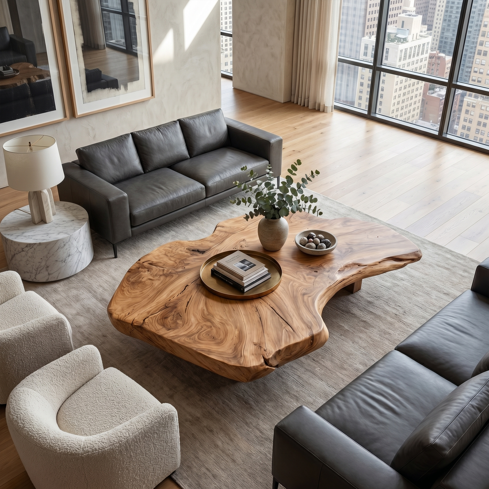 Rustic Organic Coffee Table Living Room Or Family Room