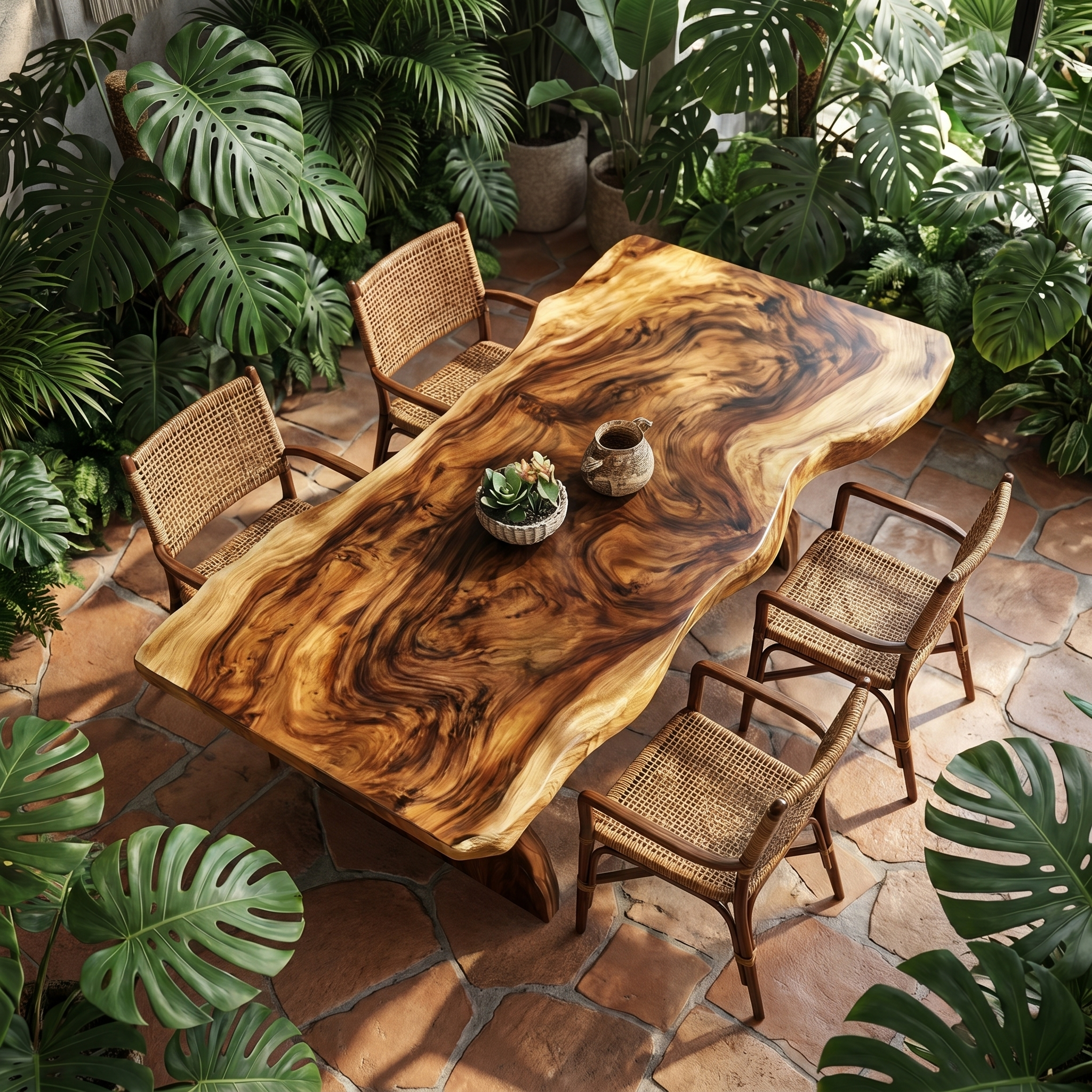 Rustic Dining Table Live Edge Design For Dining Room