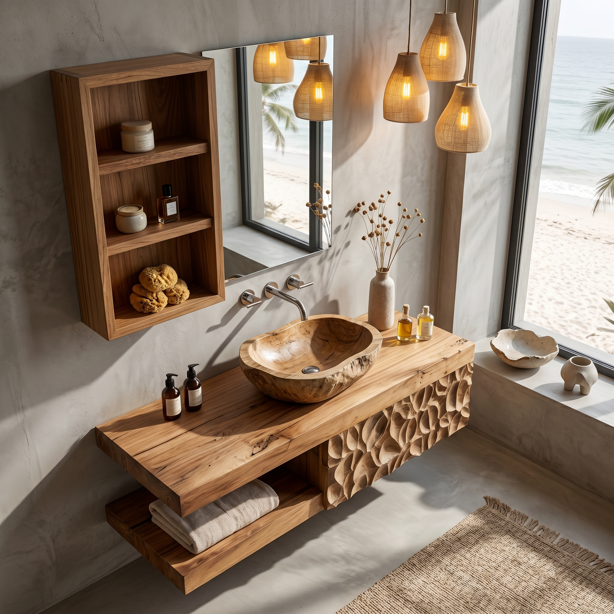Handcrafted Floating Bathroom Vanity For Bathroom