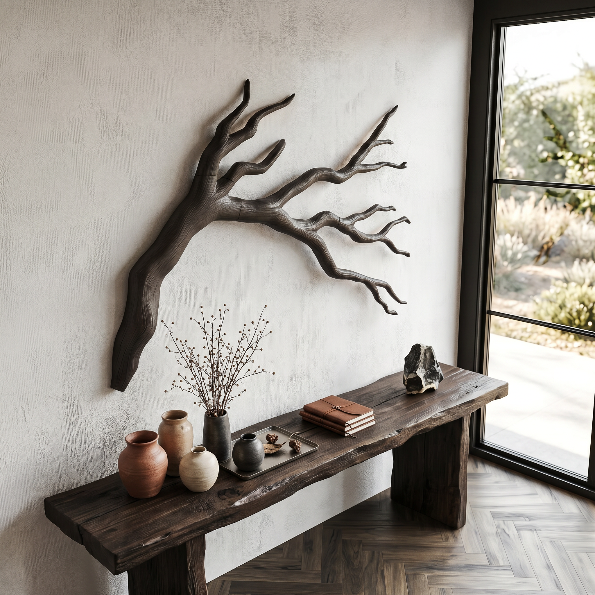 Rustic Wall Decor Natural Branch Sculpture For Living Room