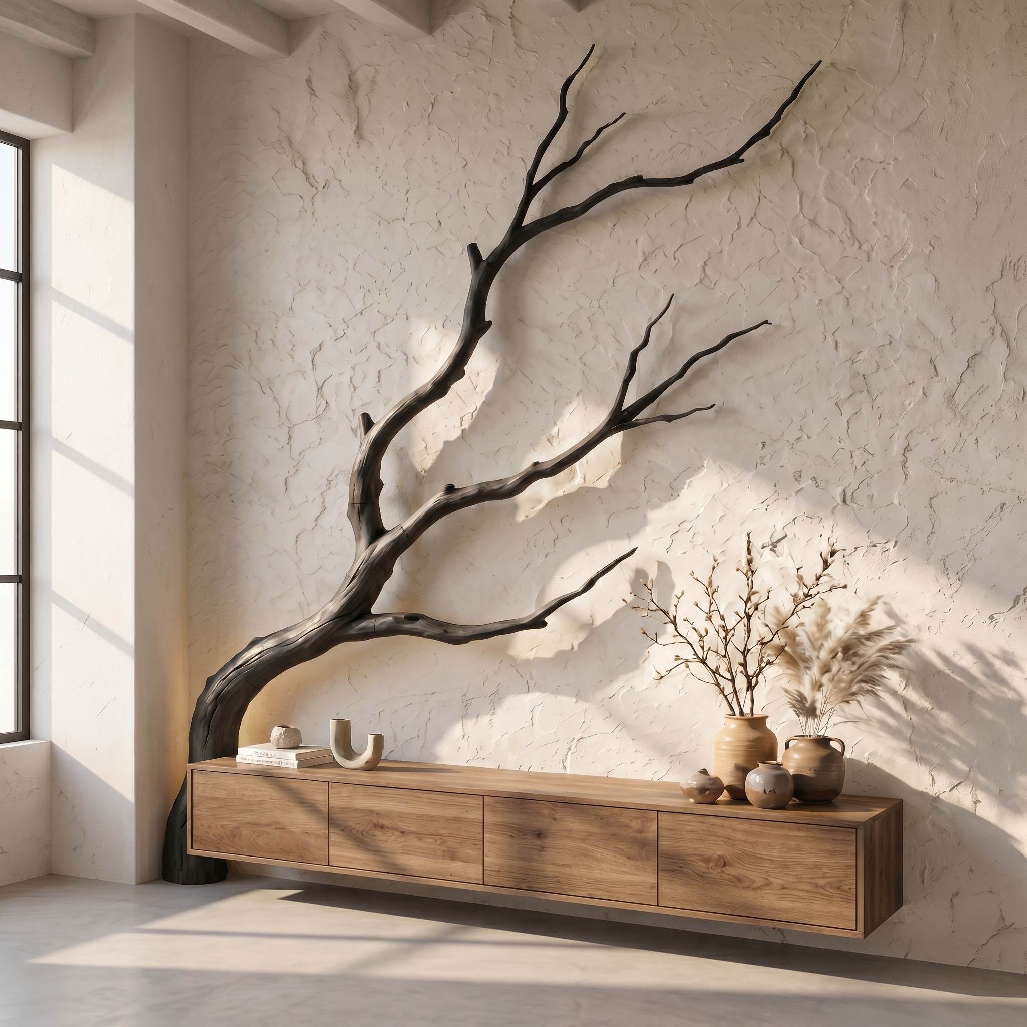 Artisan Wall Decor Handcrafted Tree Branch Sculpture For Living Room